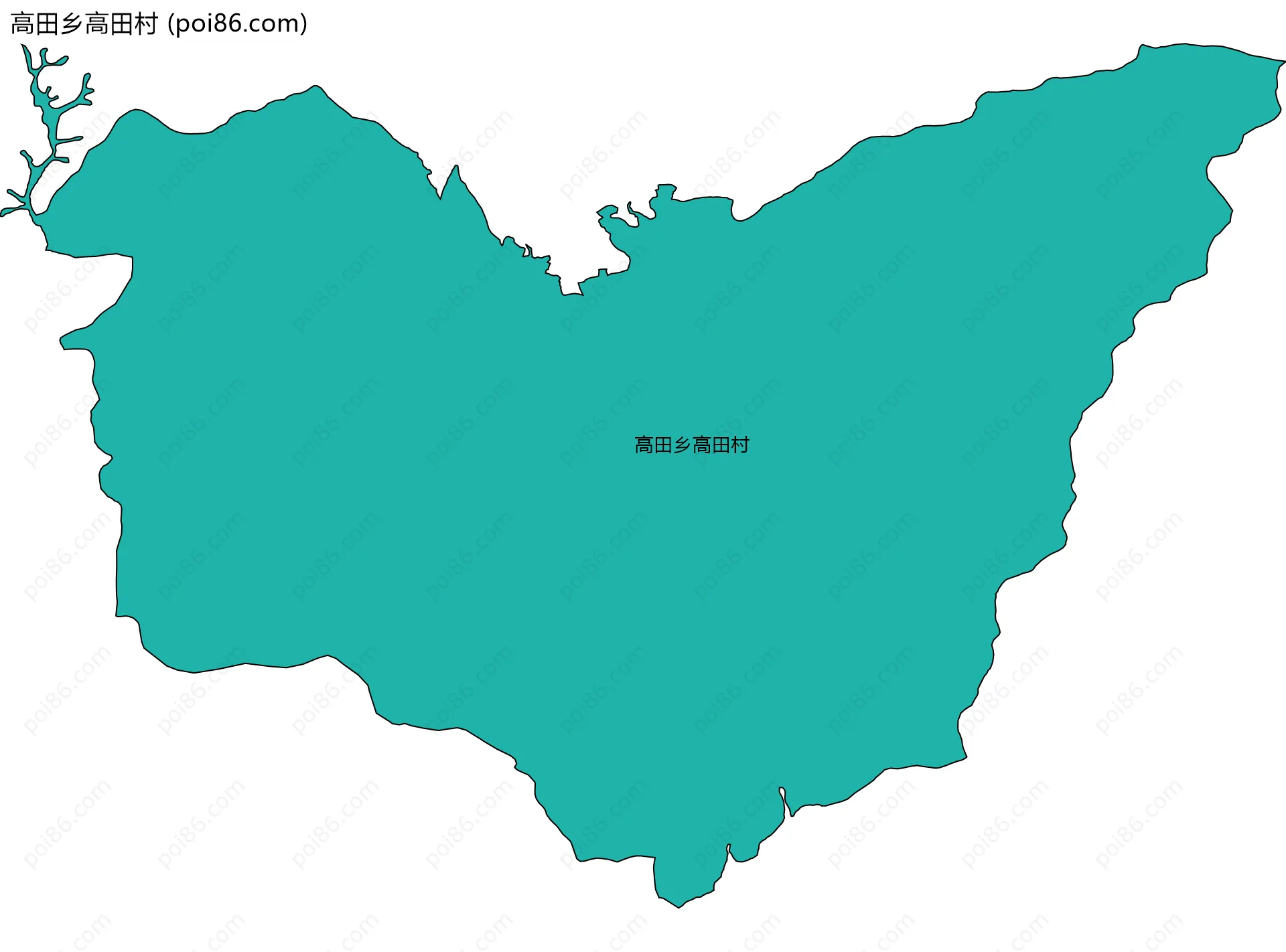 高田乡高田村边界地图
