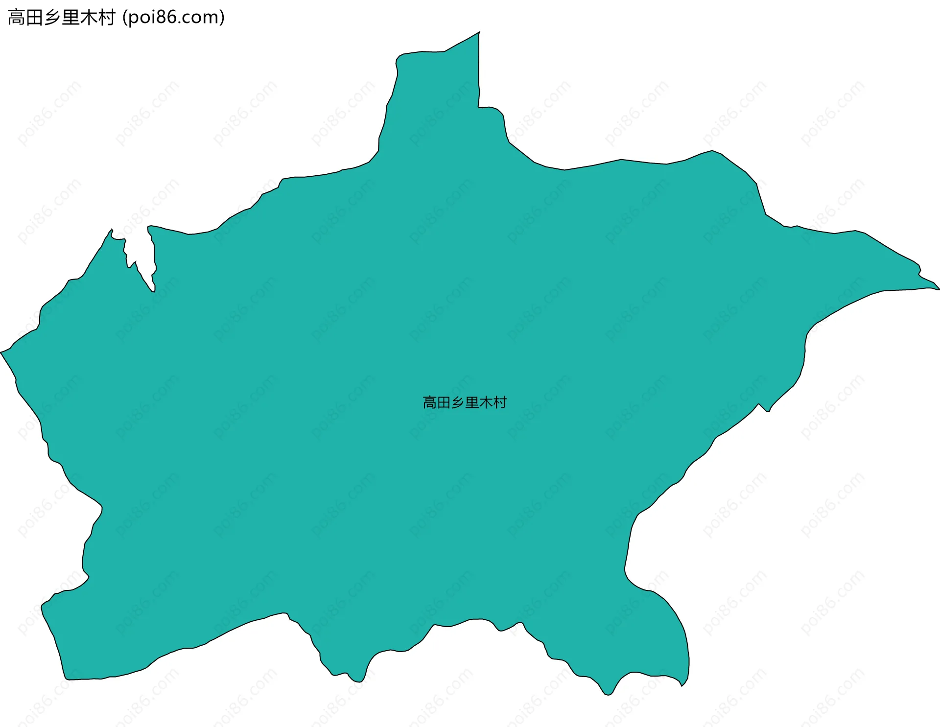 高田乡里木村边界地图