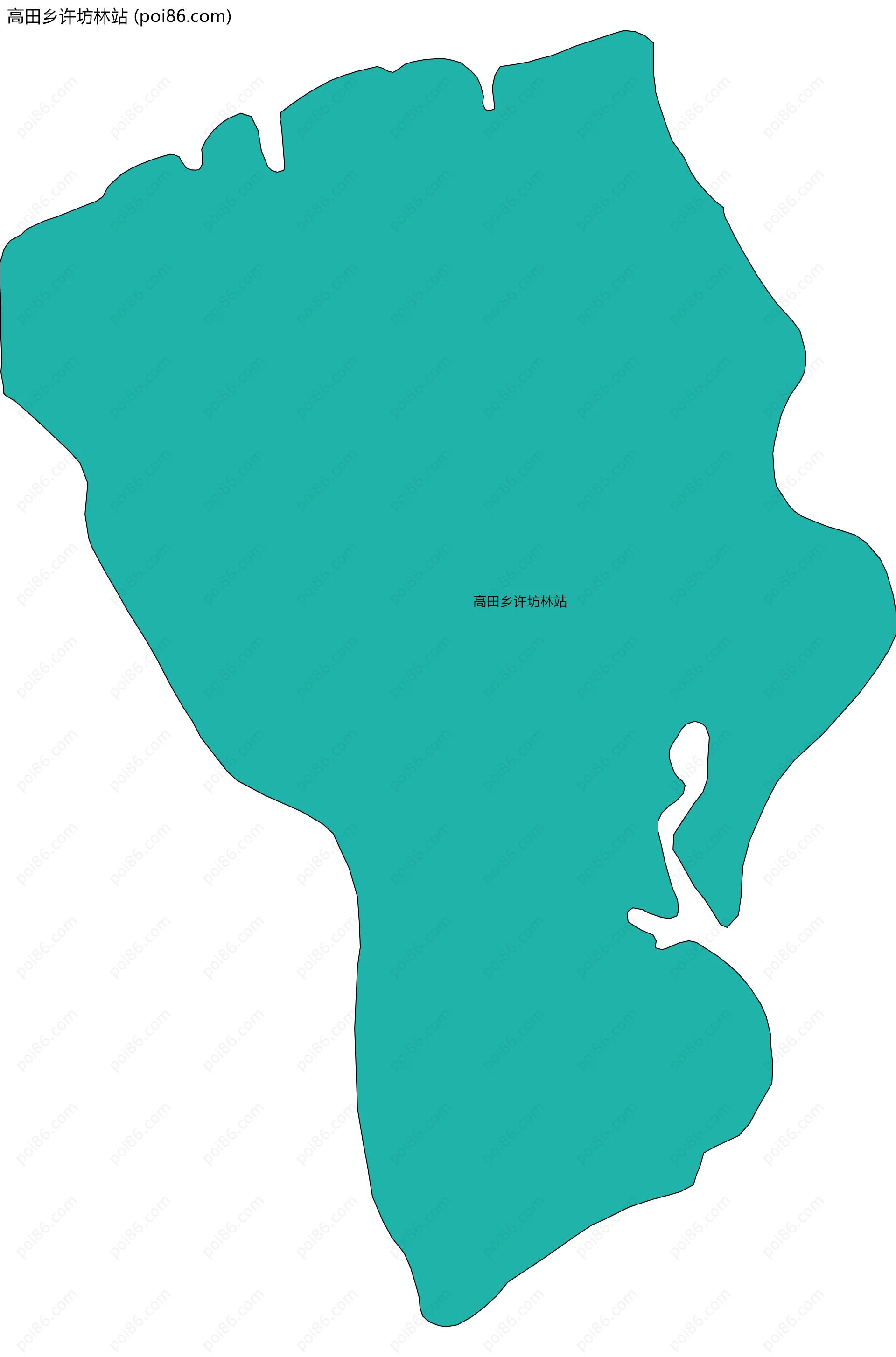 高田乡许坊林站边界地图