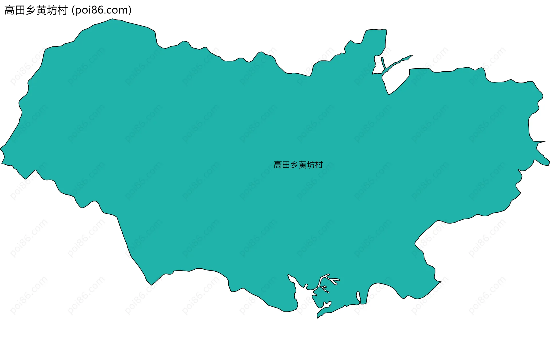 高田乡黄坊村边界地图