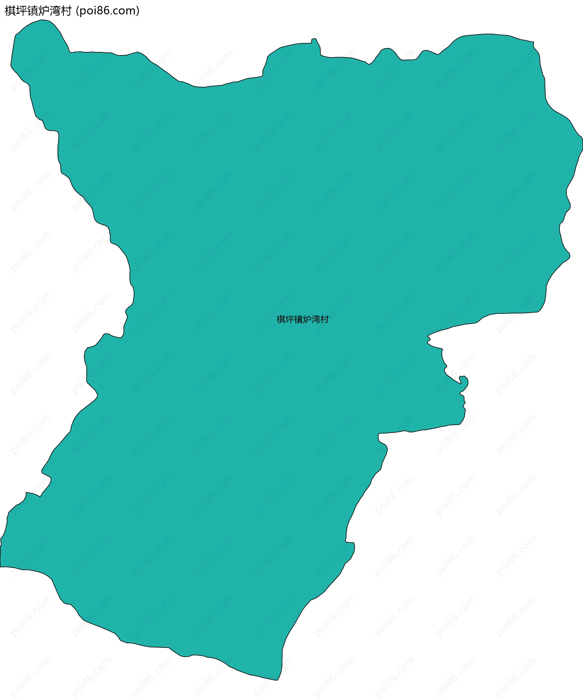 棋坪镇炉湾村边界地图