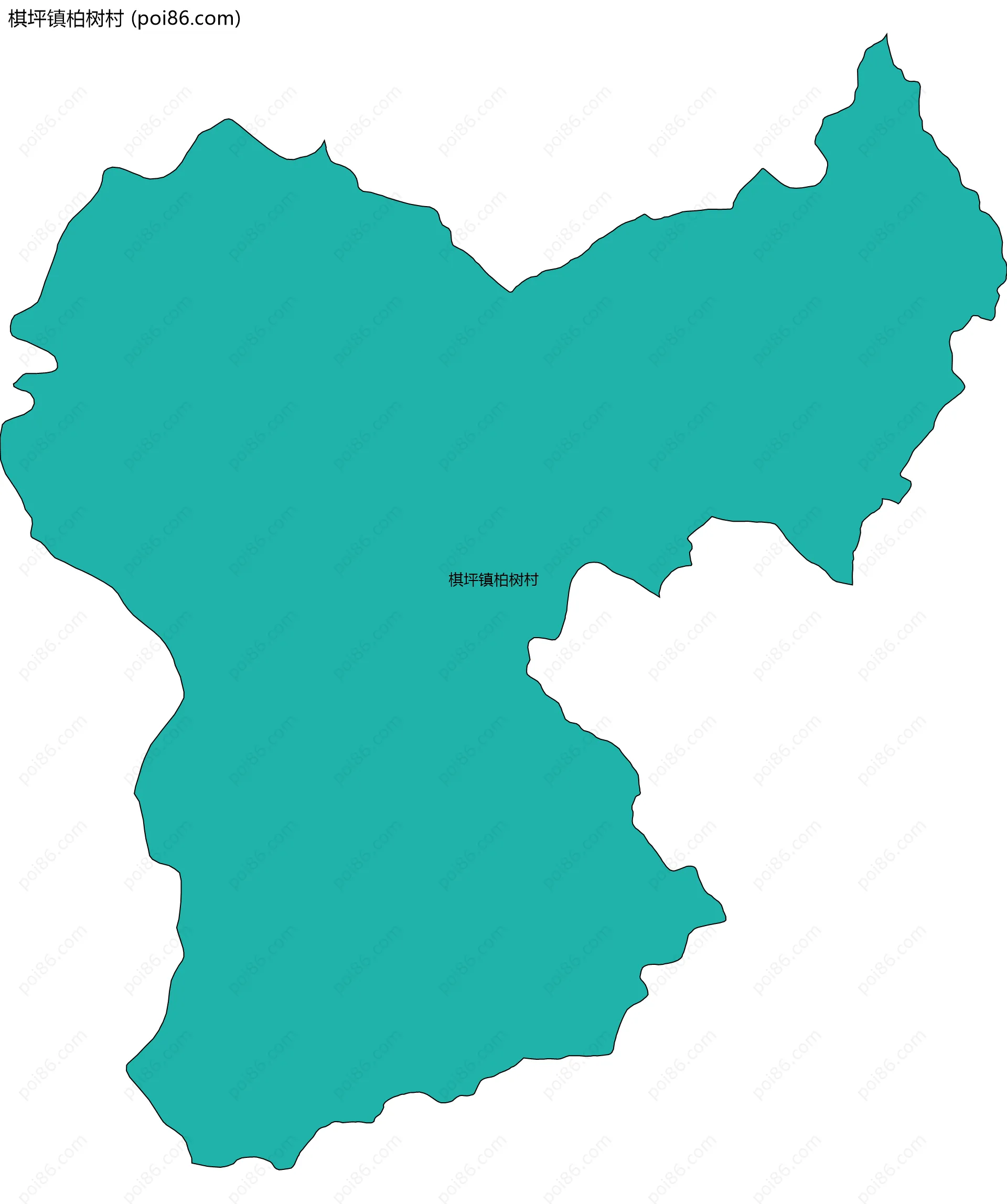 棋坪镇柏树村边界地图