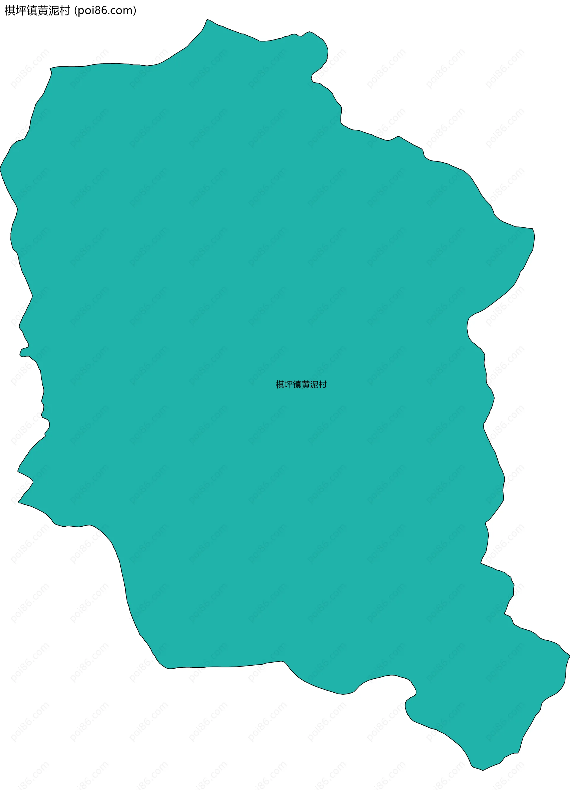 棋坪镇黄泥村边界地图