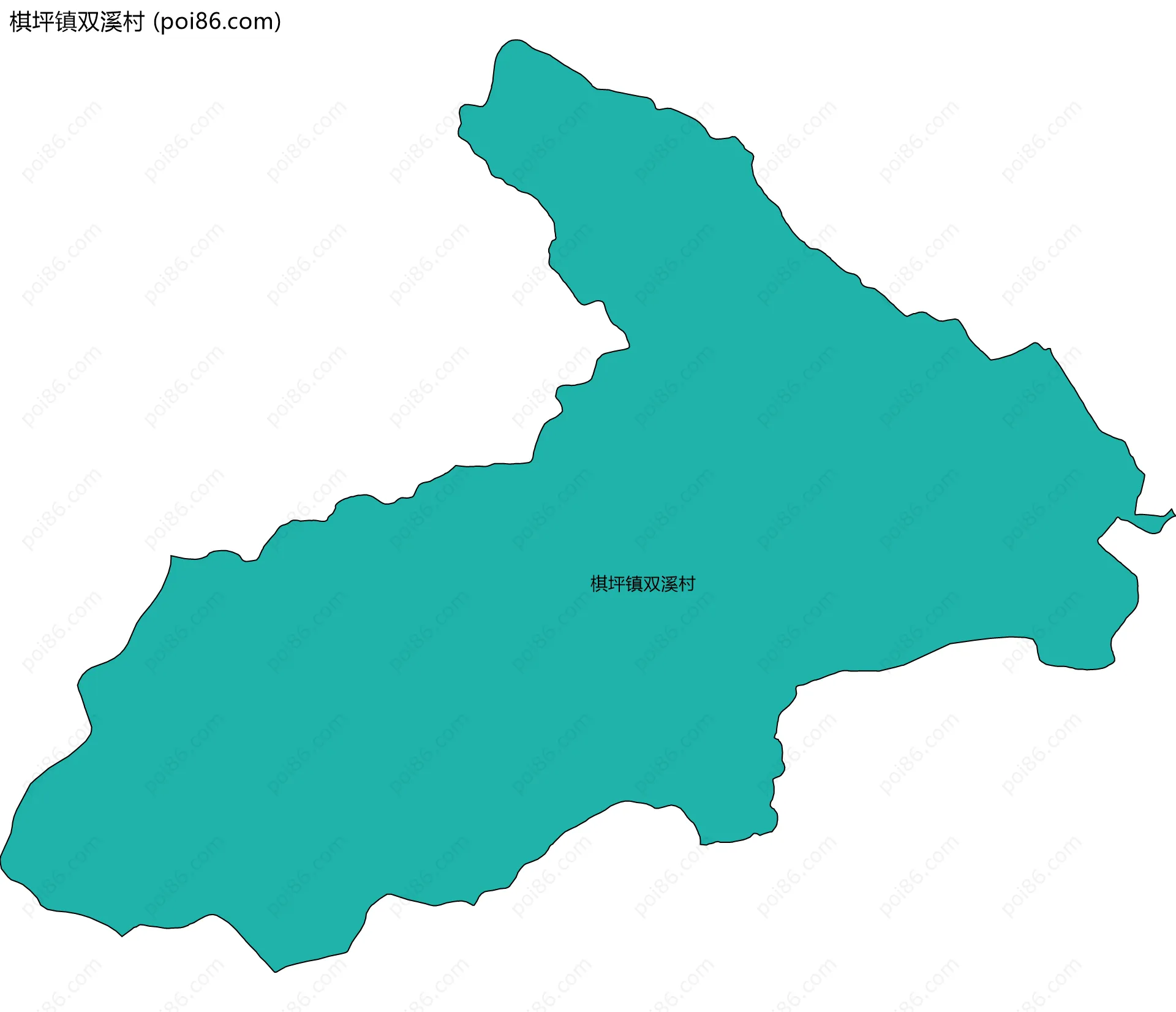 棋坪镇双溪村边界地图