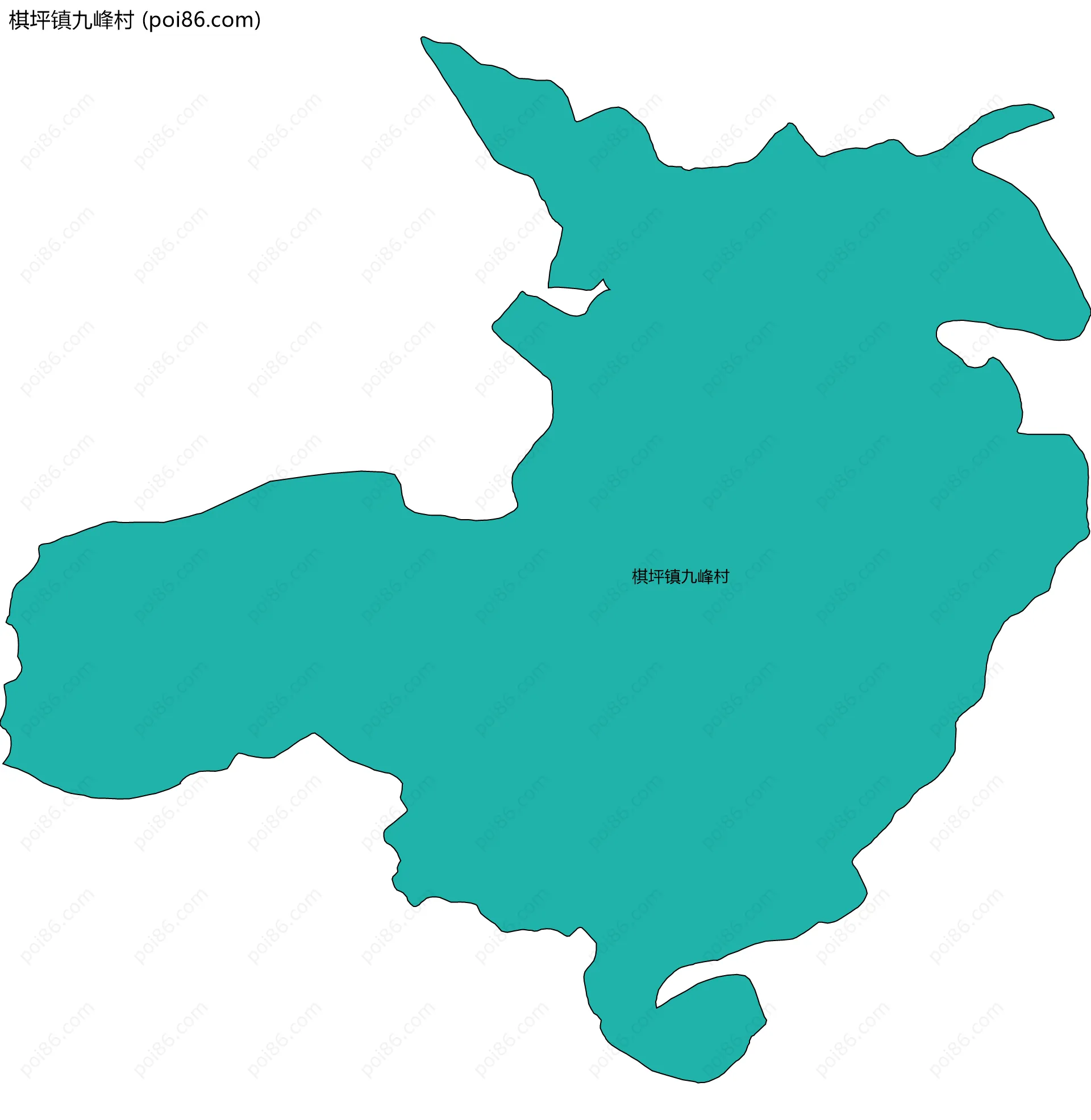 棋坪镇九峰村边界地图