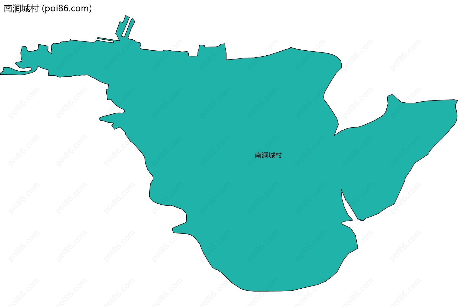 南涧城村边界地图