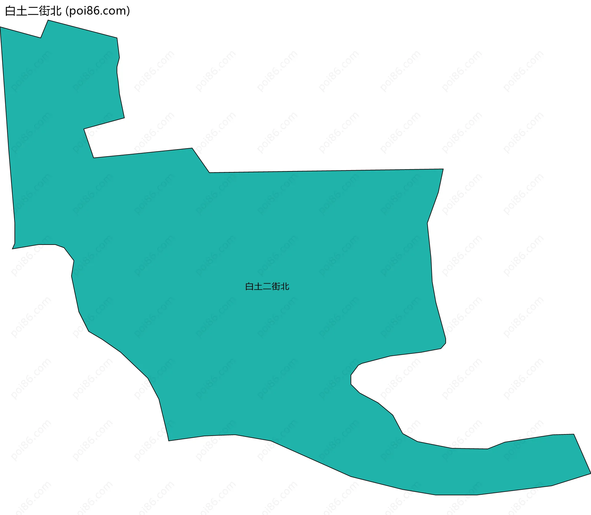 白土二街北边界地图