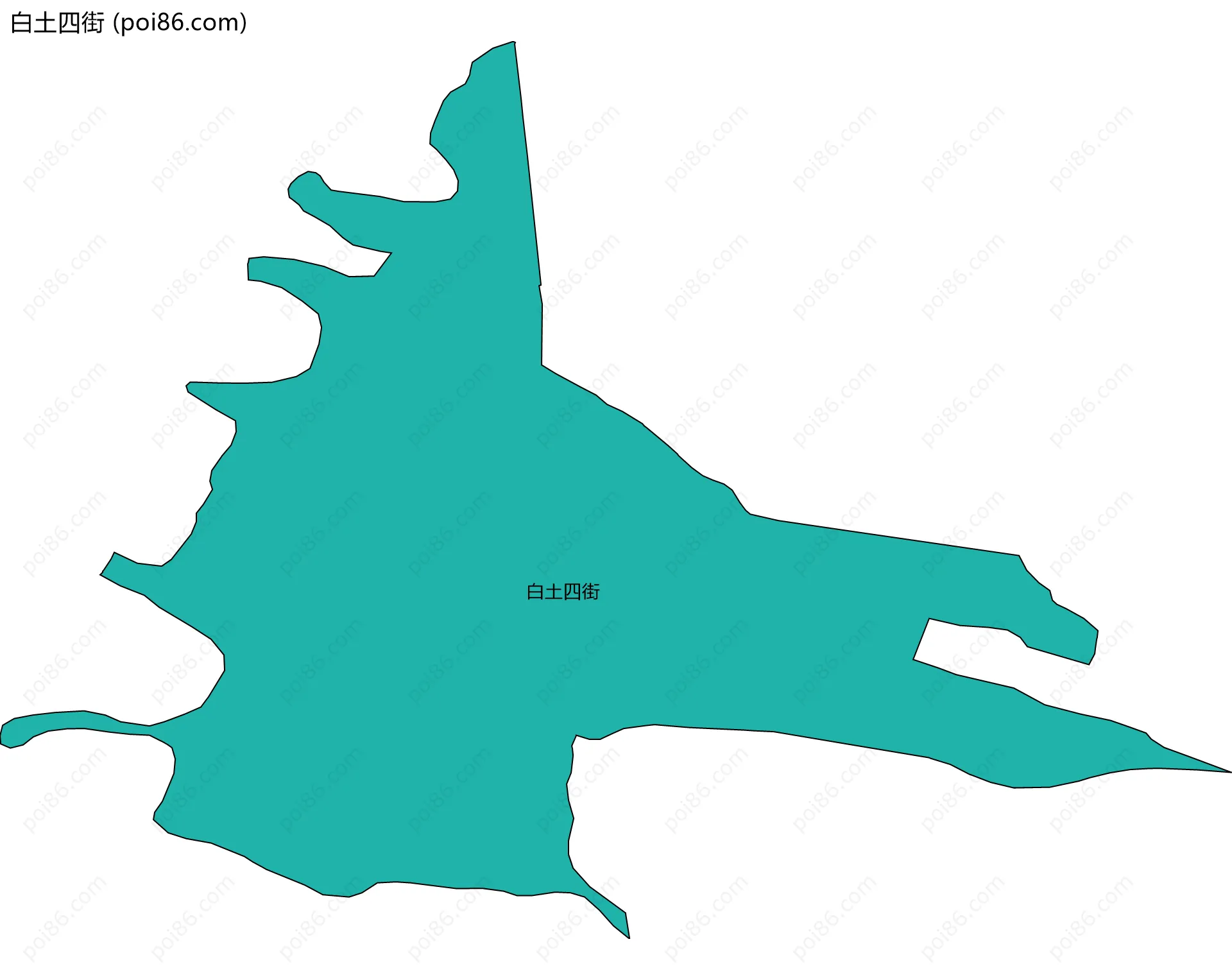 白土四街边界地图