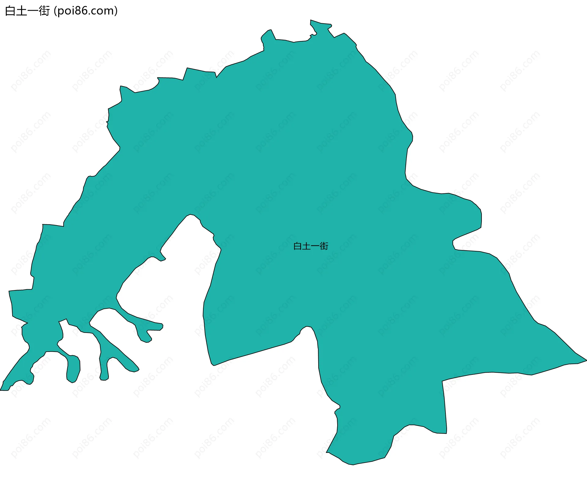 白土一街边界地图