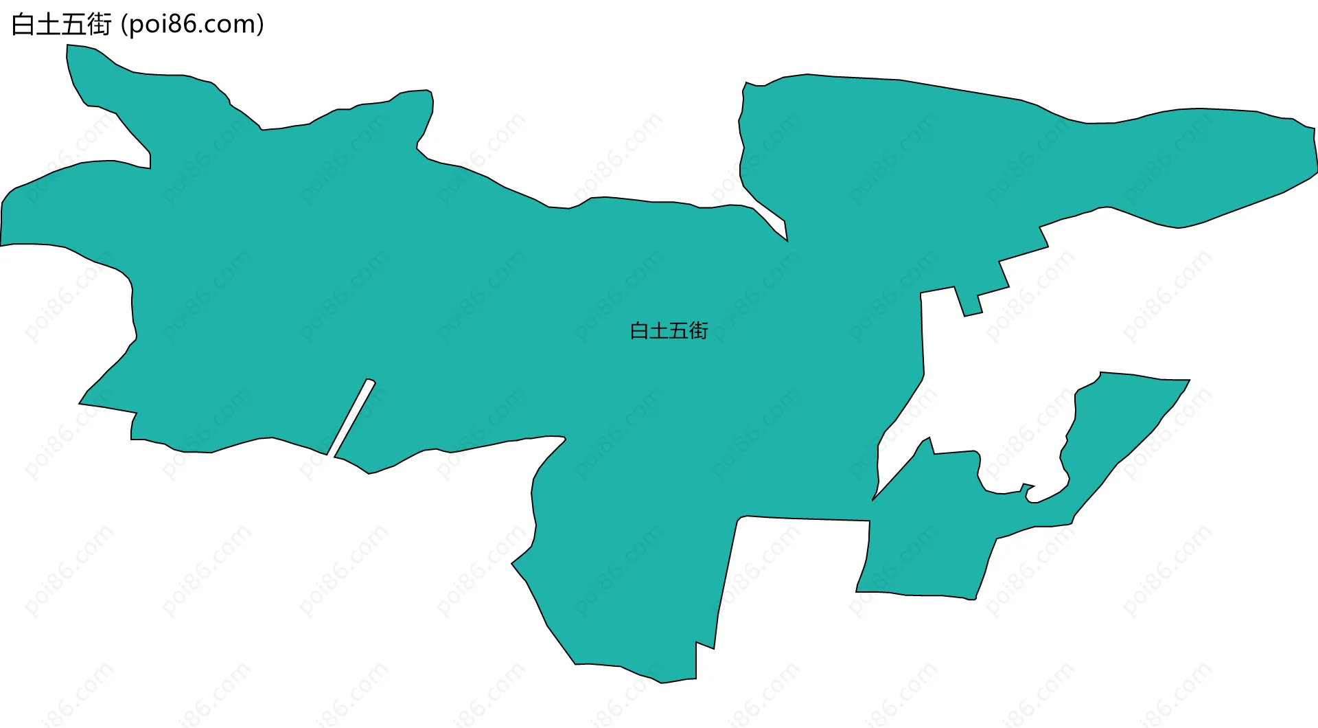 白土五街边界地图