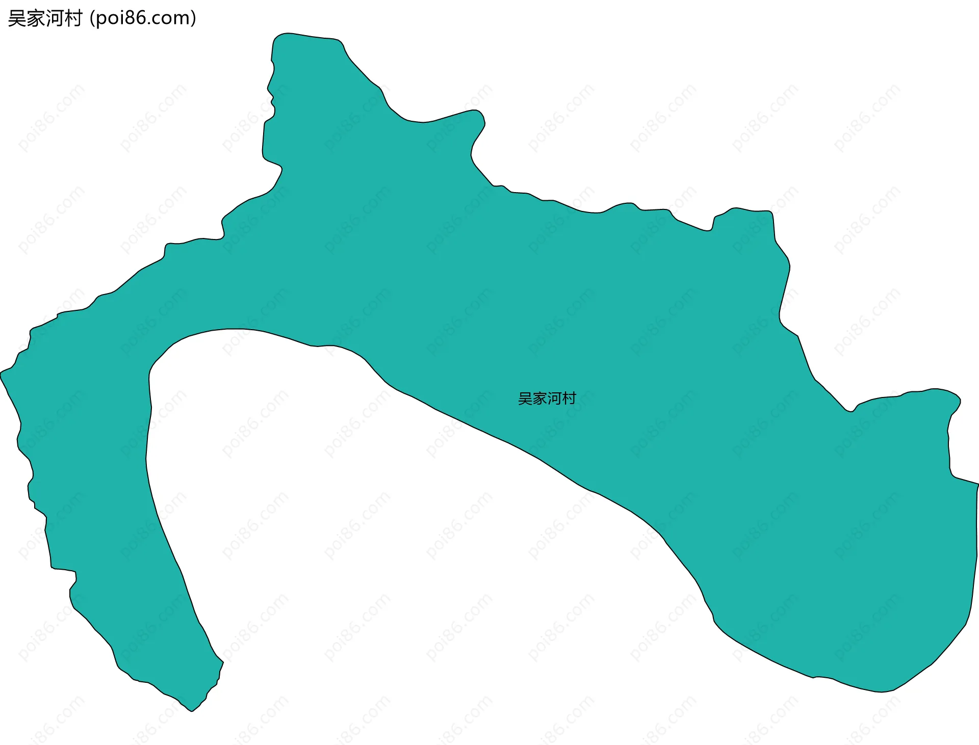 吴家河村边界地图