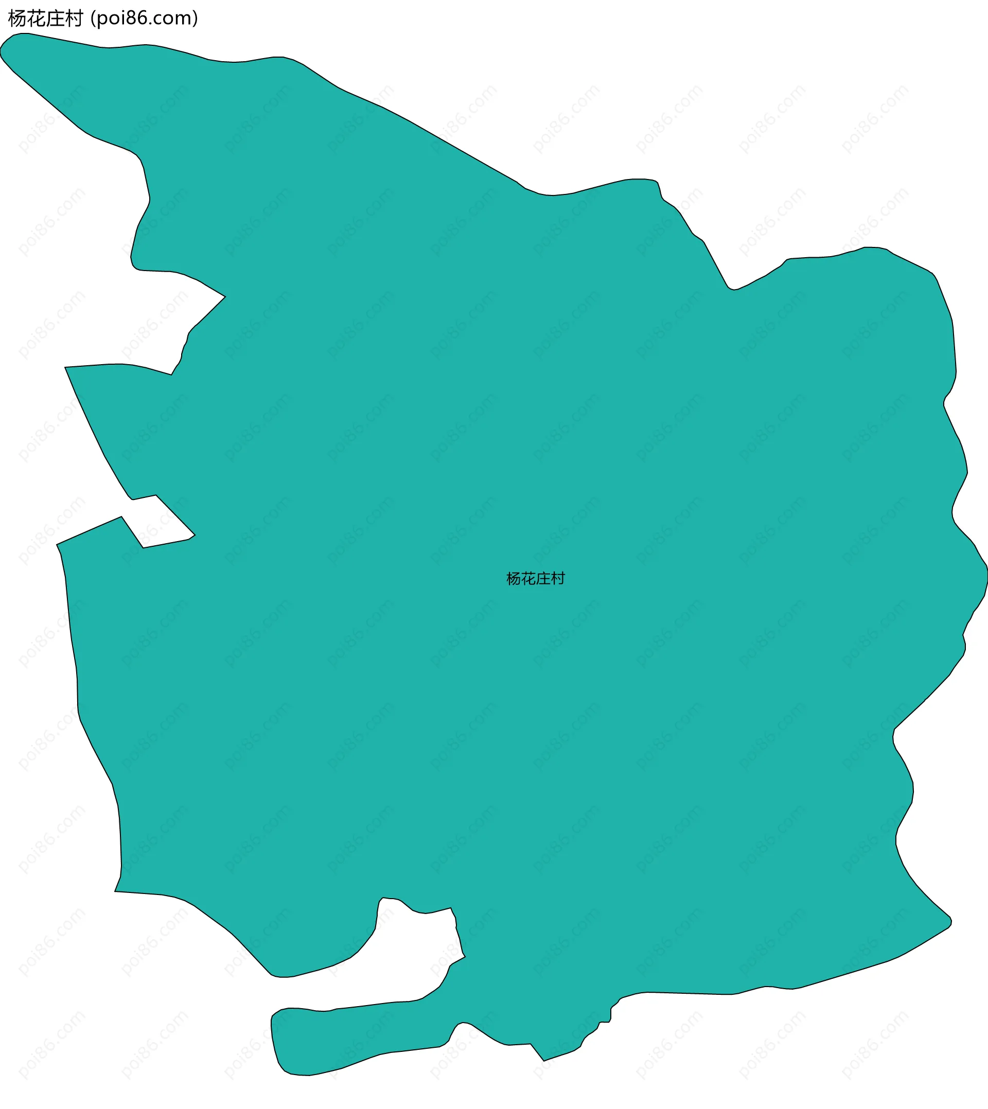 杨花庄村边界地图