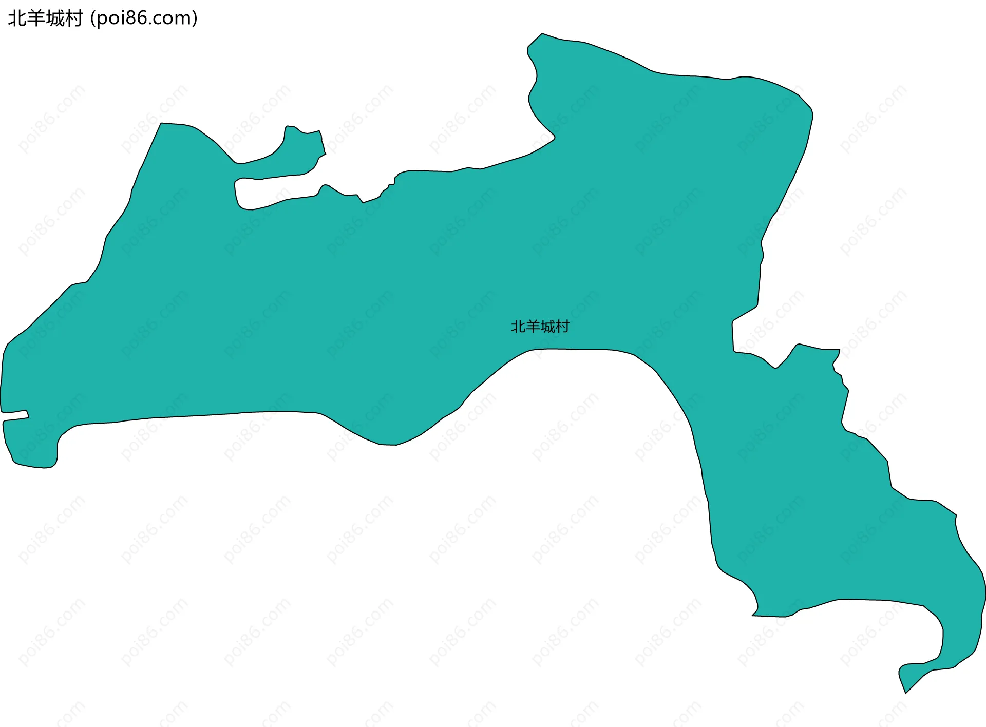 北羊城村边界地图