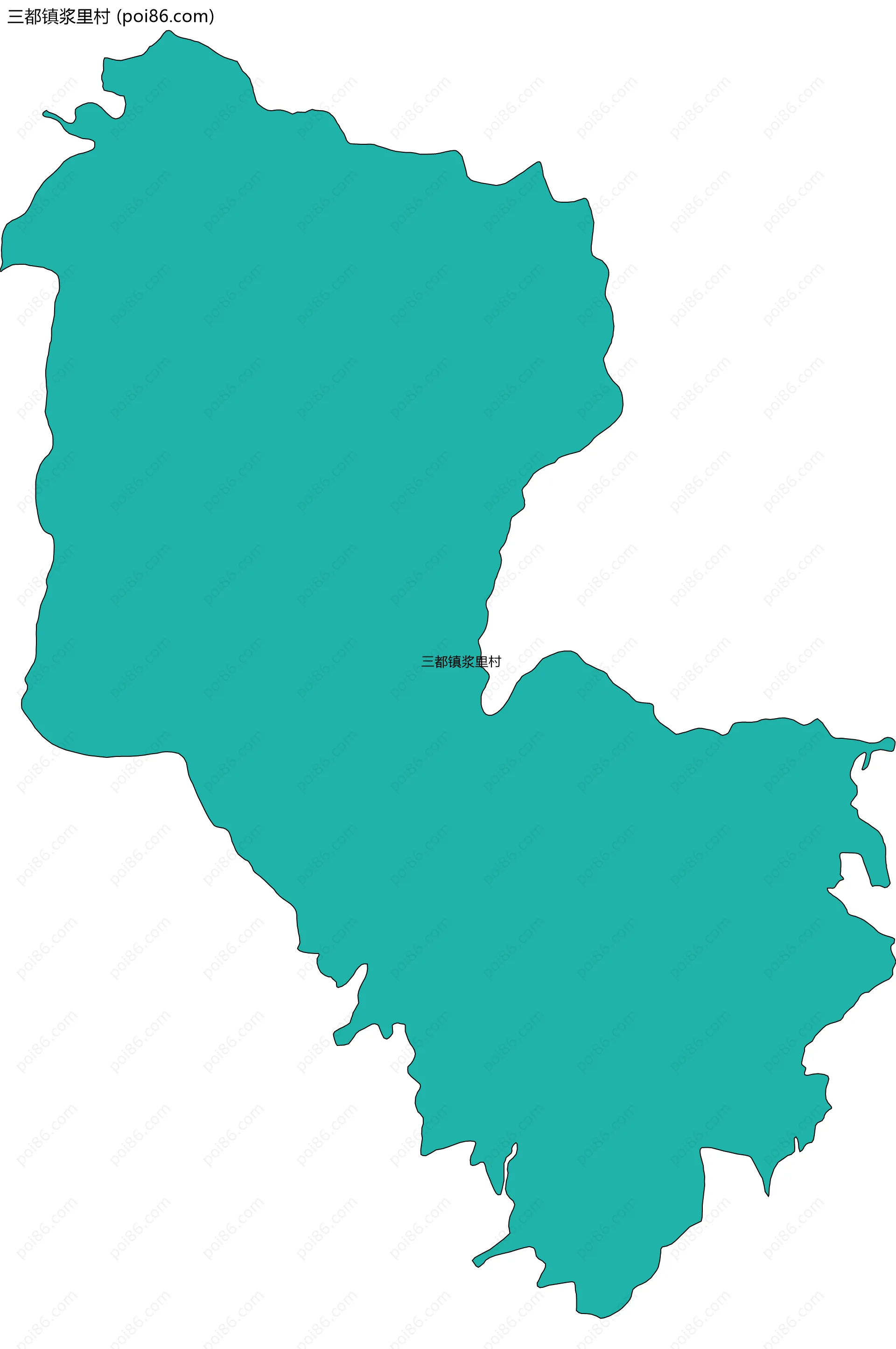 三都镇浆里村边界地图