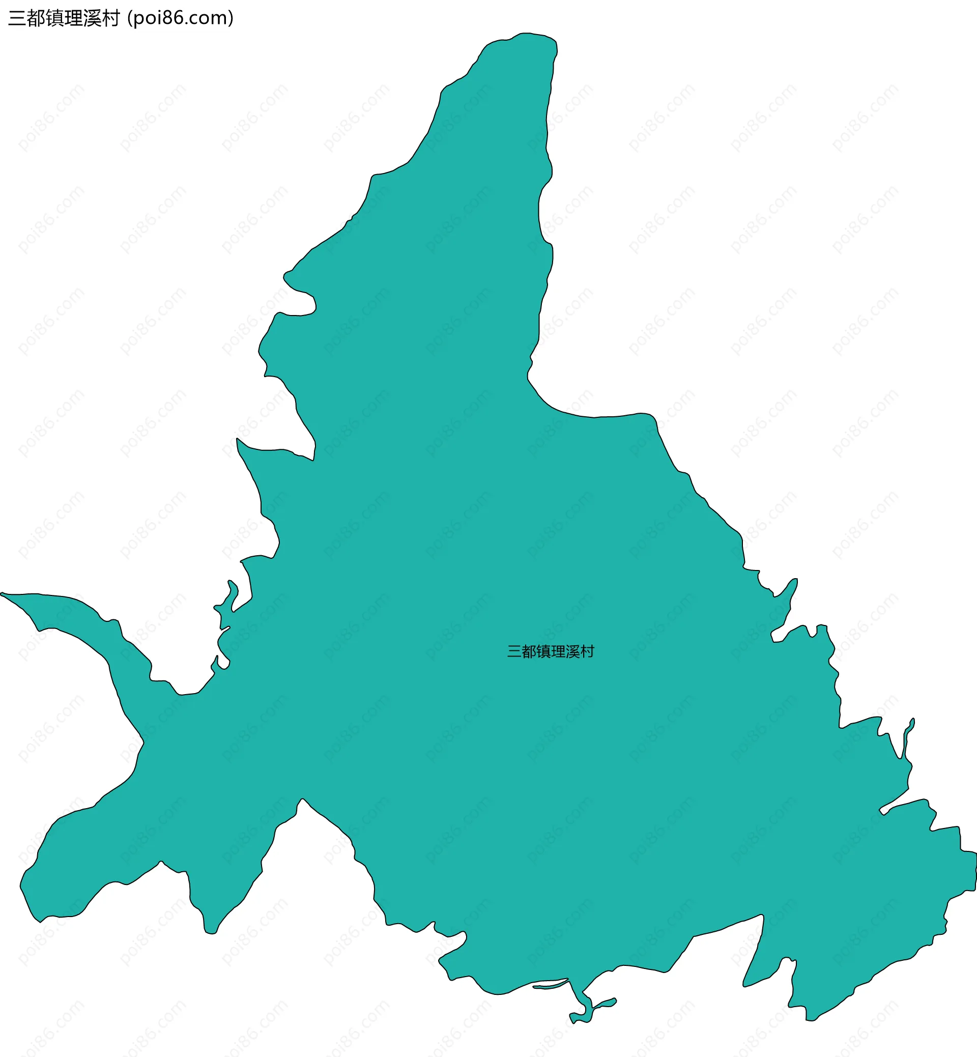 三都镇理溪村边界地图