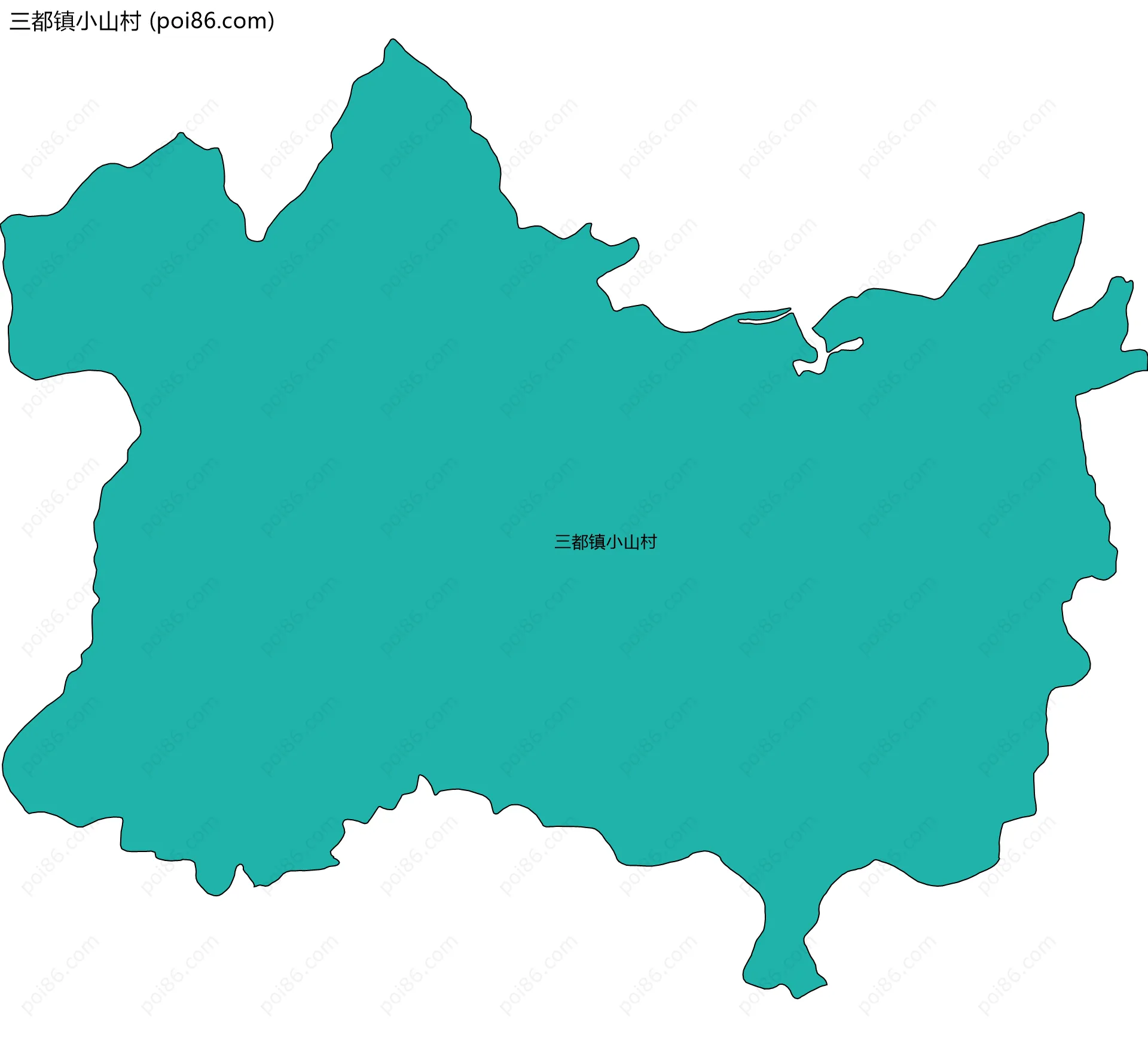 三都镇小山村边界地图