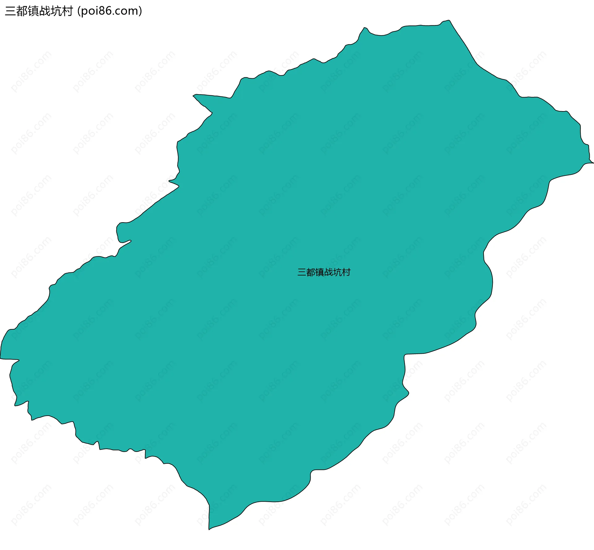 三都镇战坑村边界地图