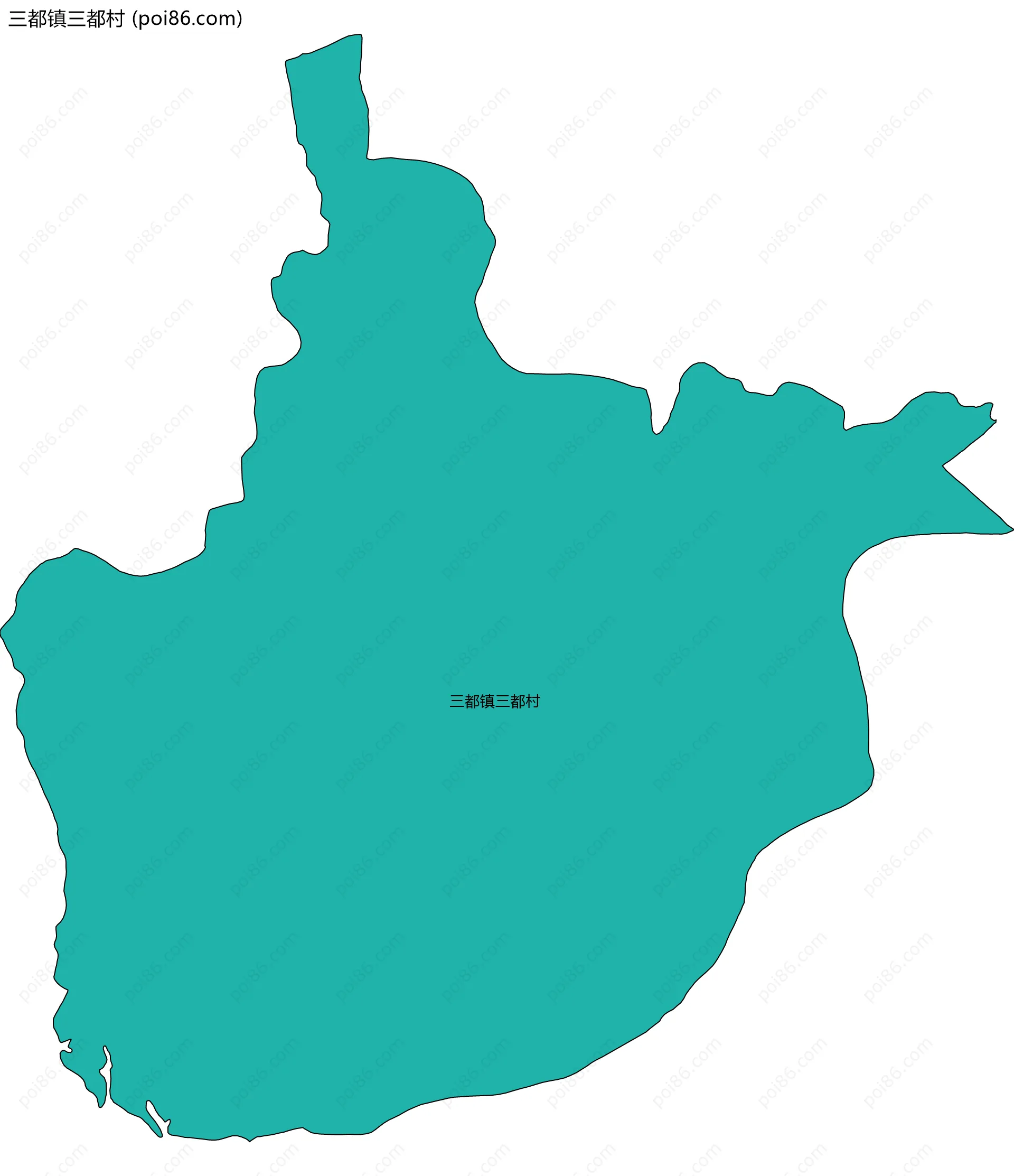 三都镇三都村边界地图