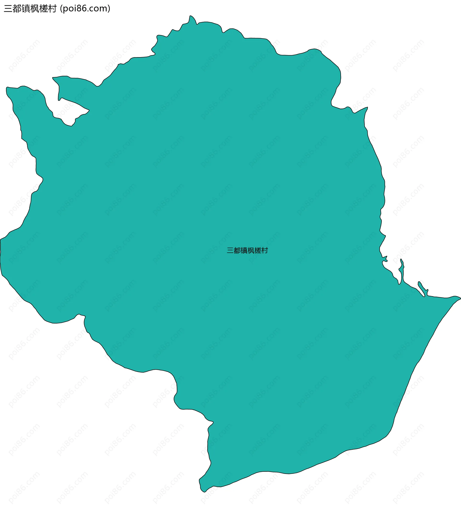 三都镇枫槎村边界地图