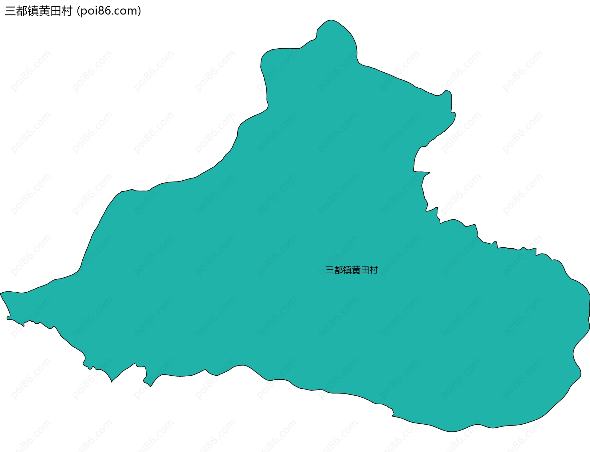 三都镇黄田村边界地图