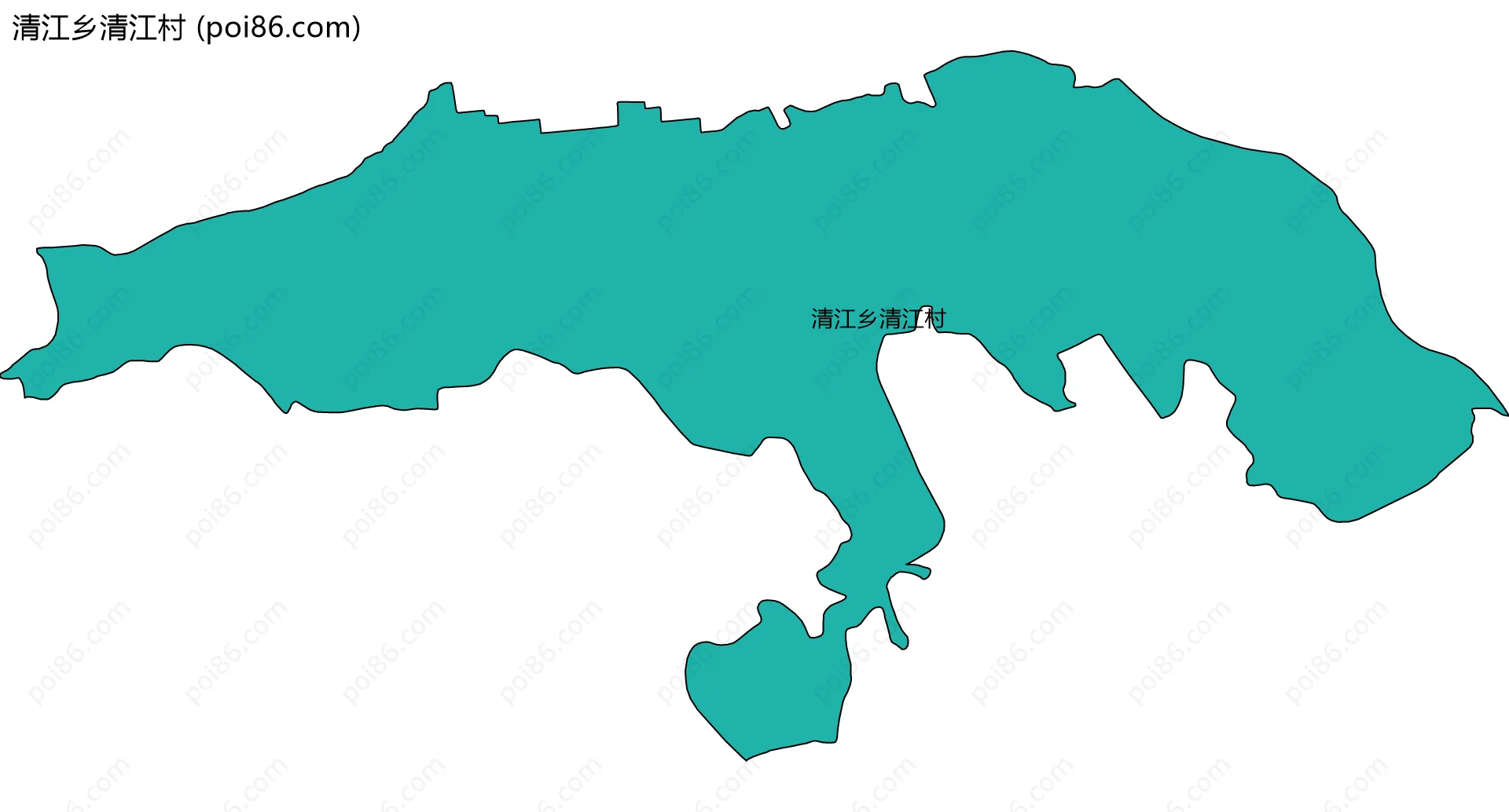 清江乡清江村边界地图