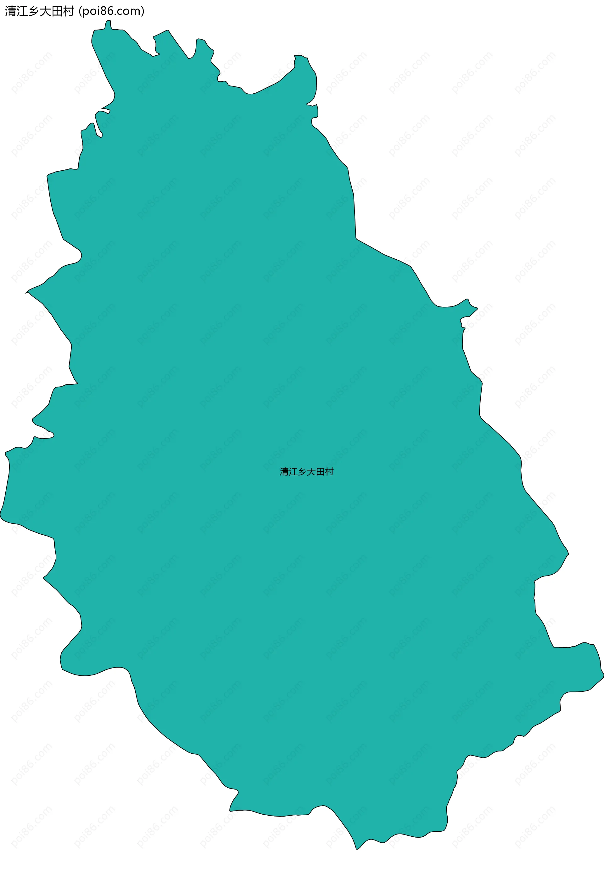 清江乡大田村边界地图