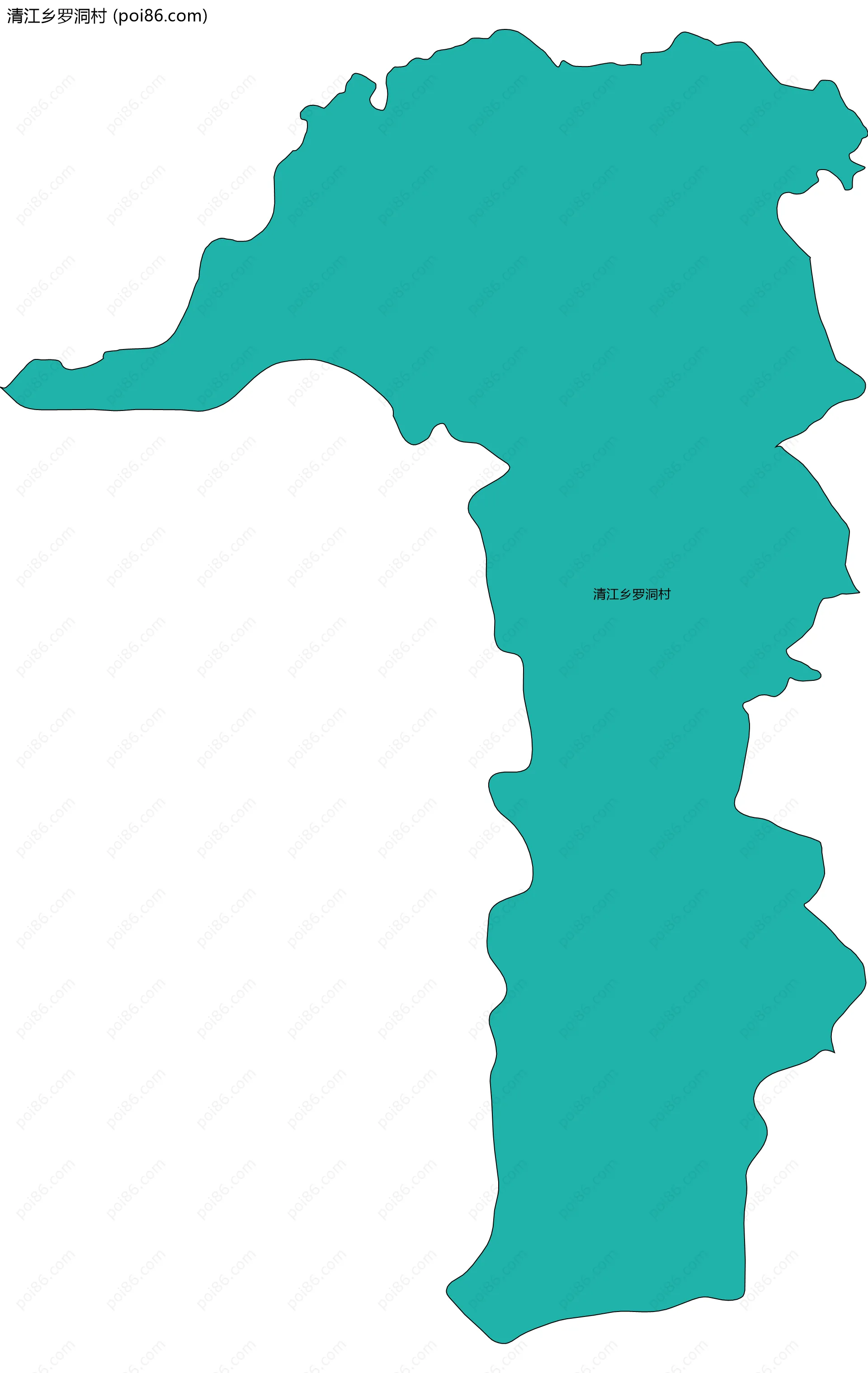 清江乡罗洞村边界地图