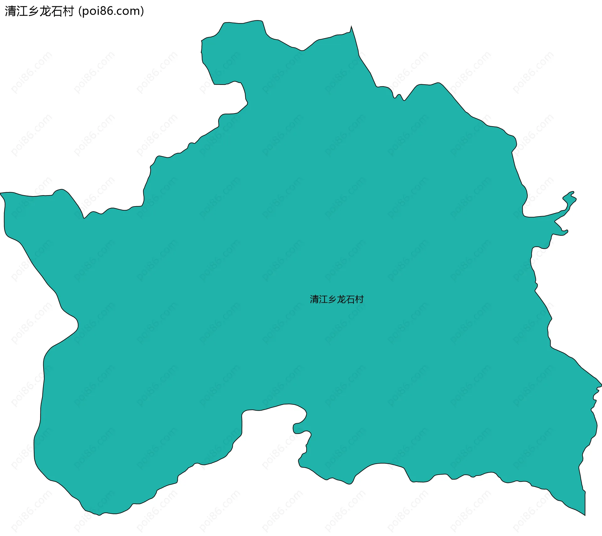 清江乡龙石村边界地图