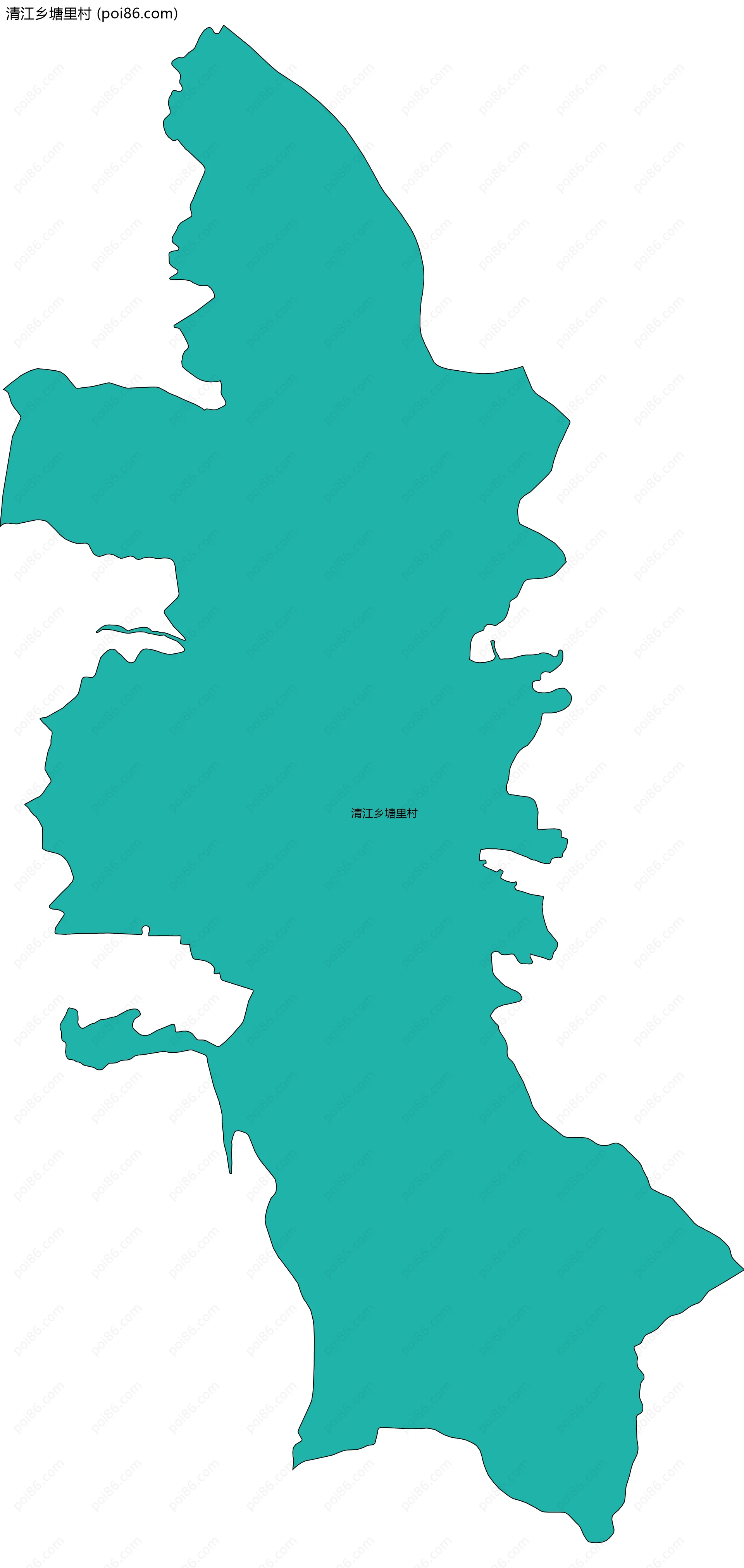 清江乡塘里村边界地图