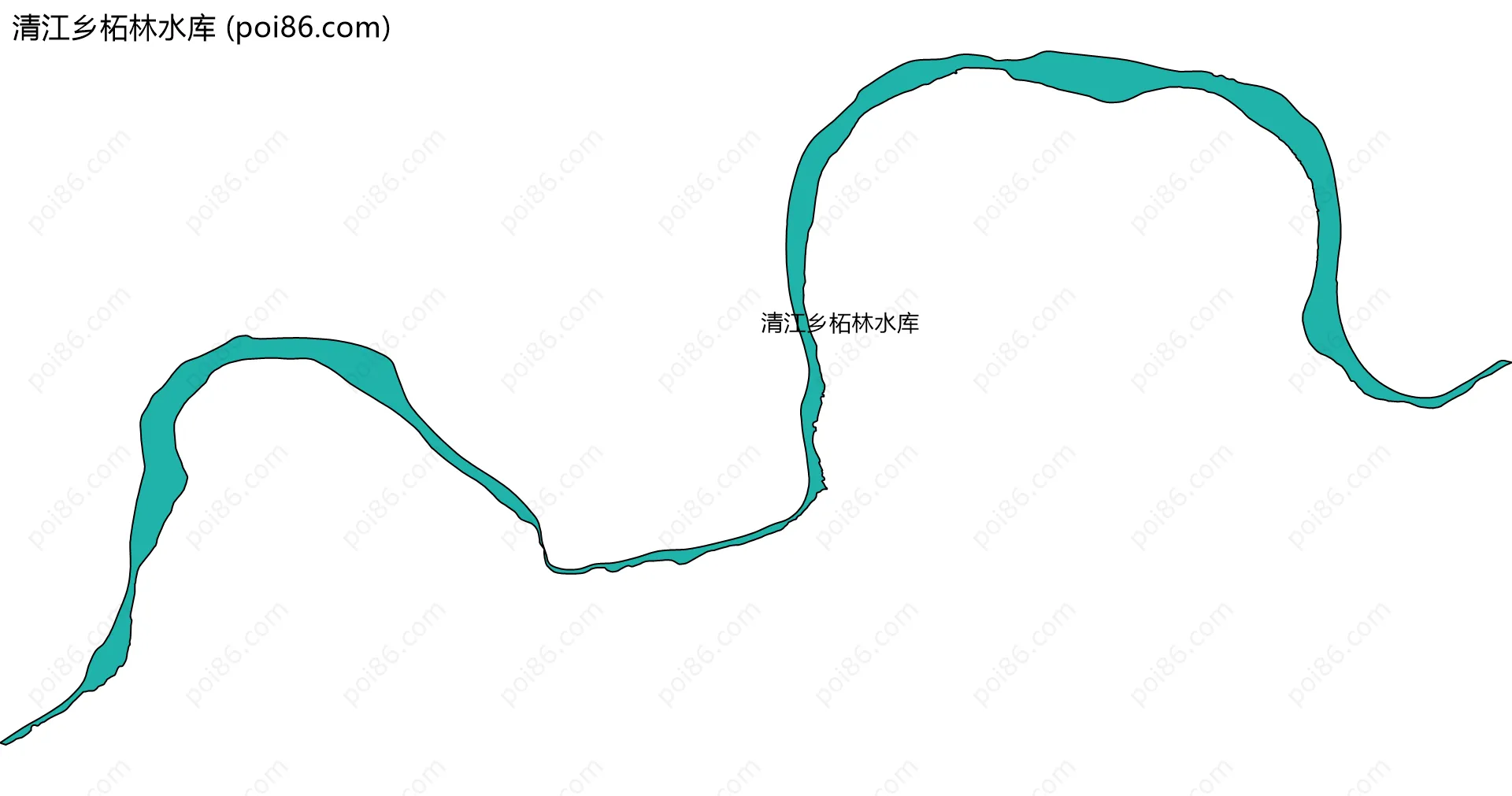 清江乡柘林水库边界地图