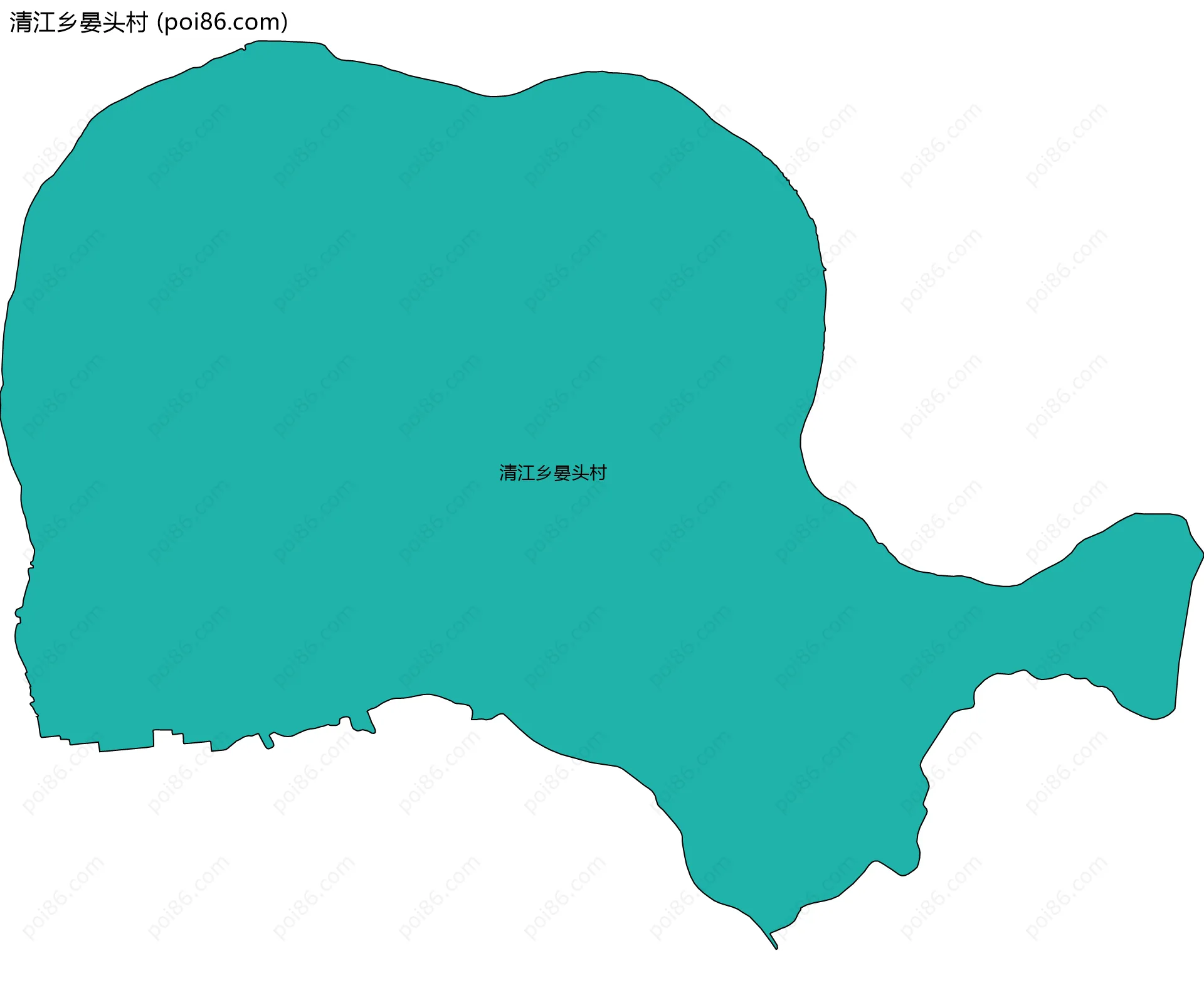 清江乡晏头村边界地图