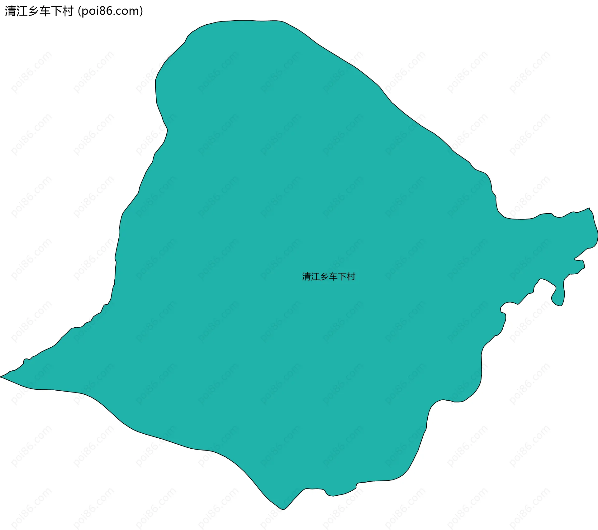清江乡车下村边界地图