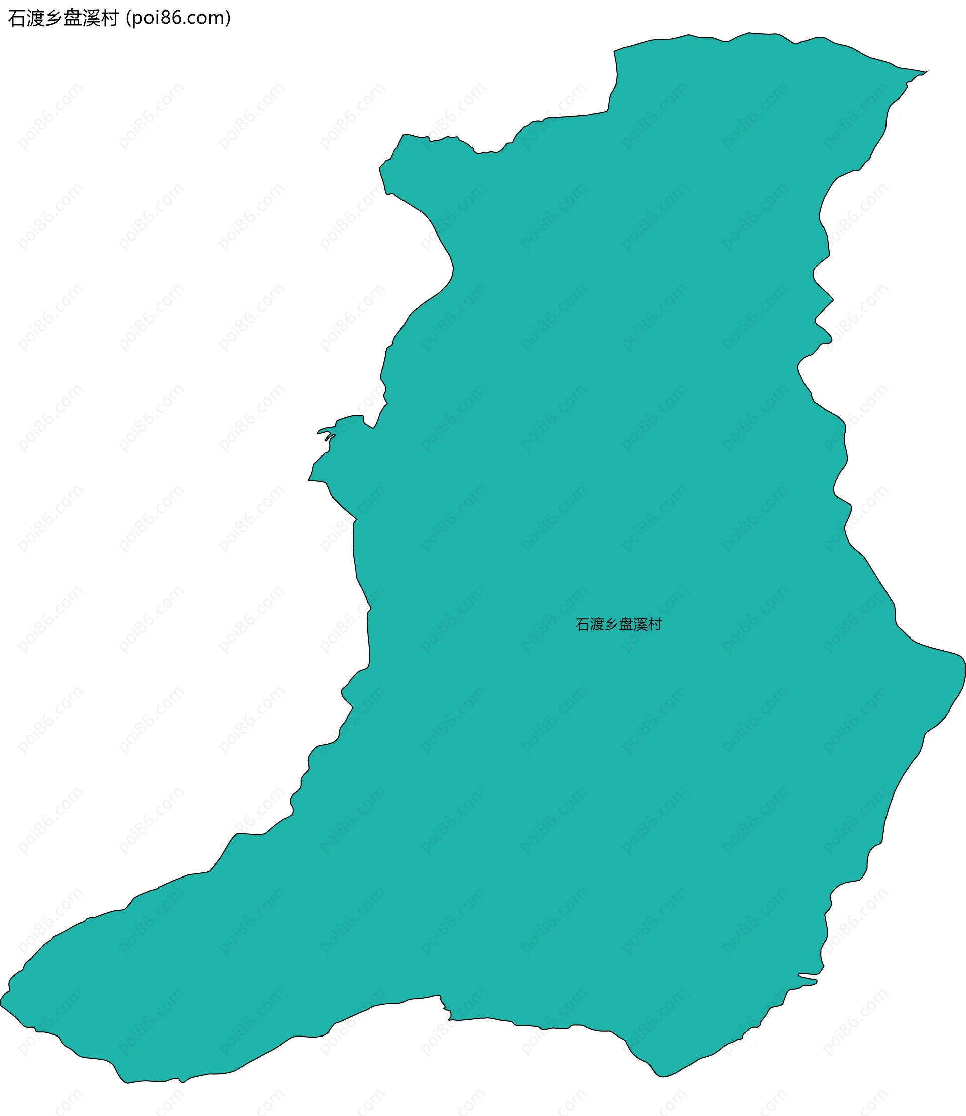 石渡乡盘溪村边界地图