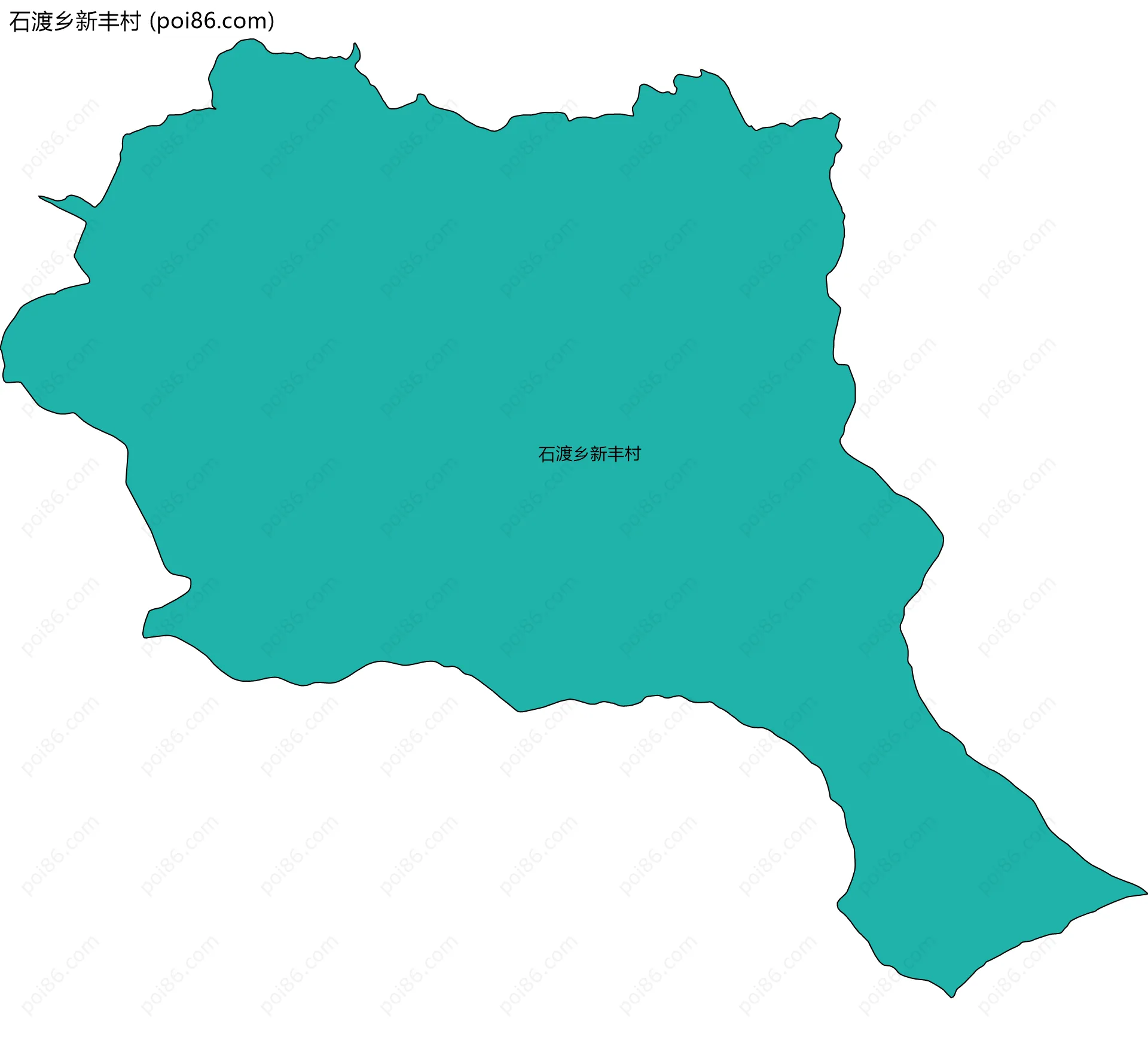 石渡乡新丰村边界地图