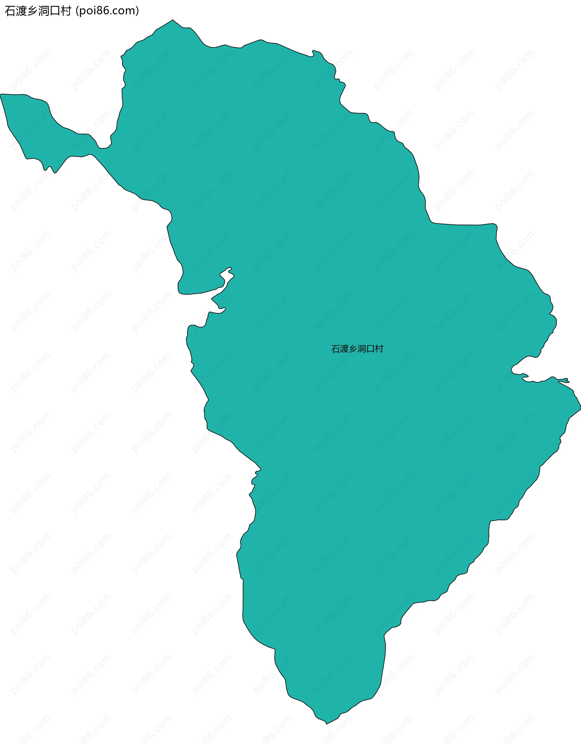 石渡乡洞口村边界地图