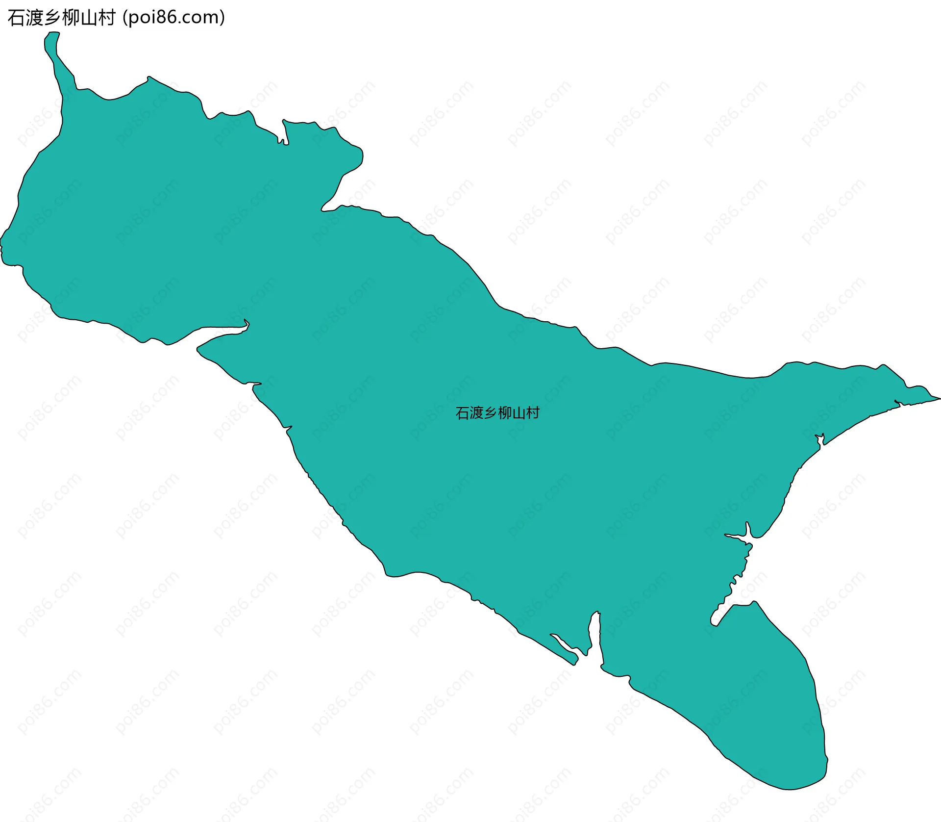 石渡乡柳山村边界地图