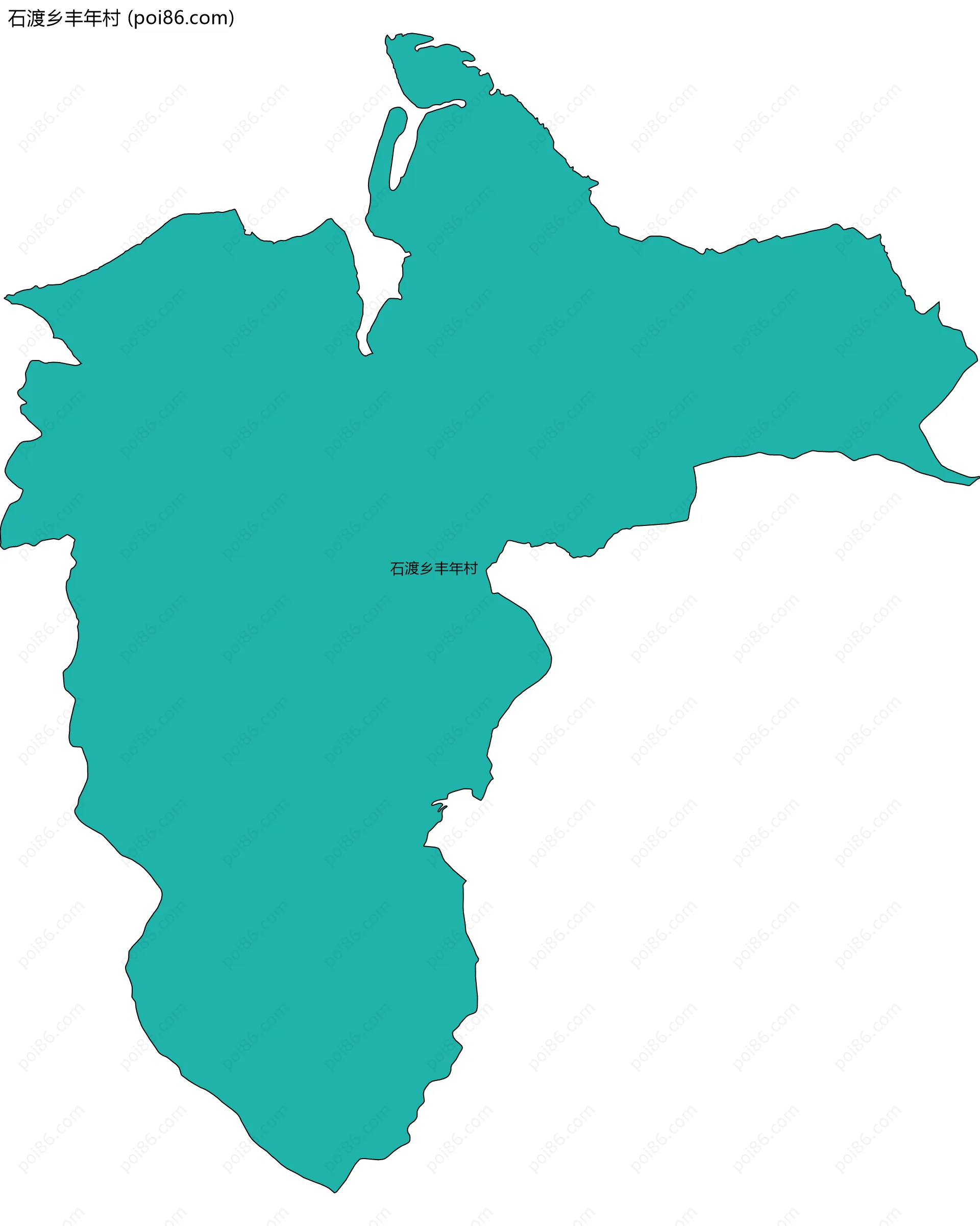 石渡乡丰年村边界地图