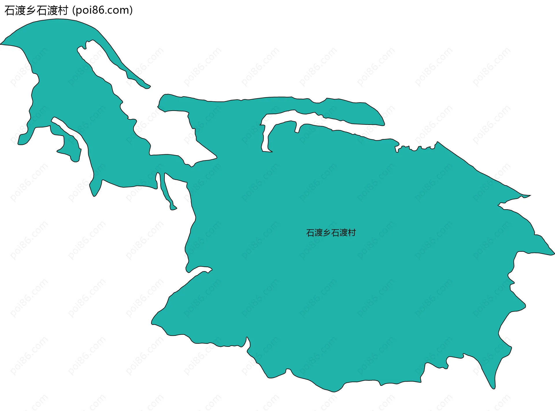 石渡乡石渡村边界地图