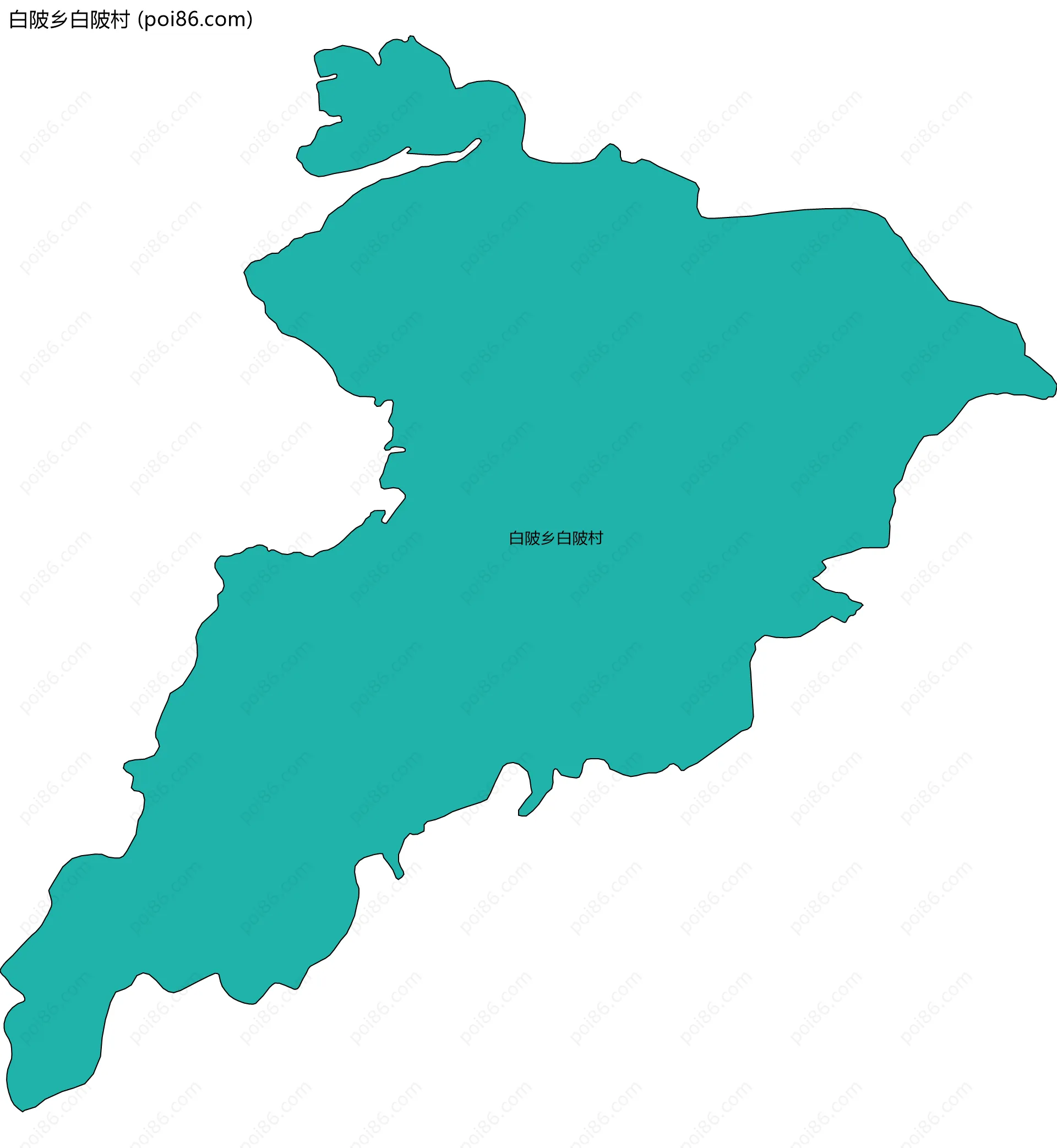 白陂乡白陂村边界地图
