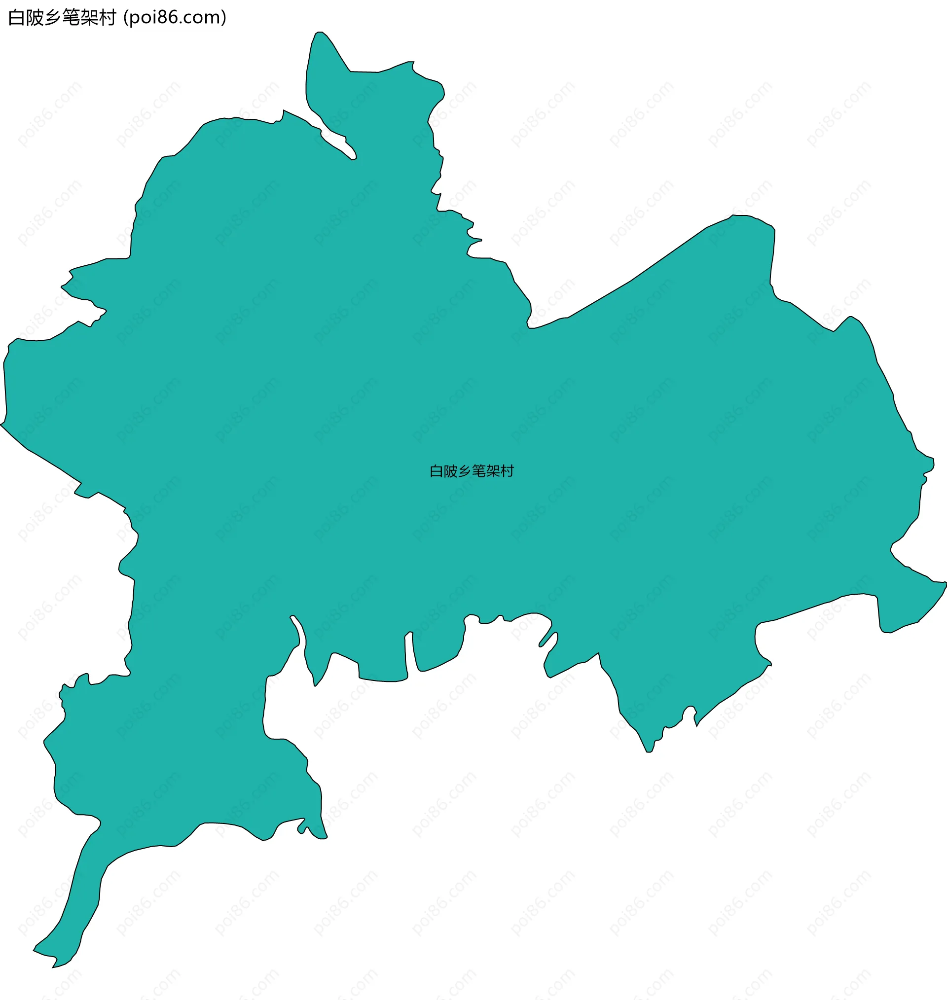 白陂乡笔架村边界地图