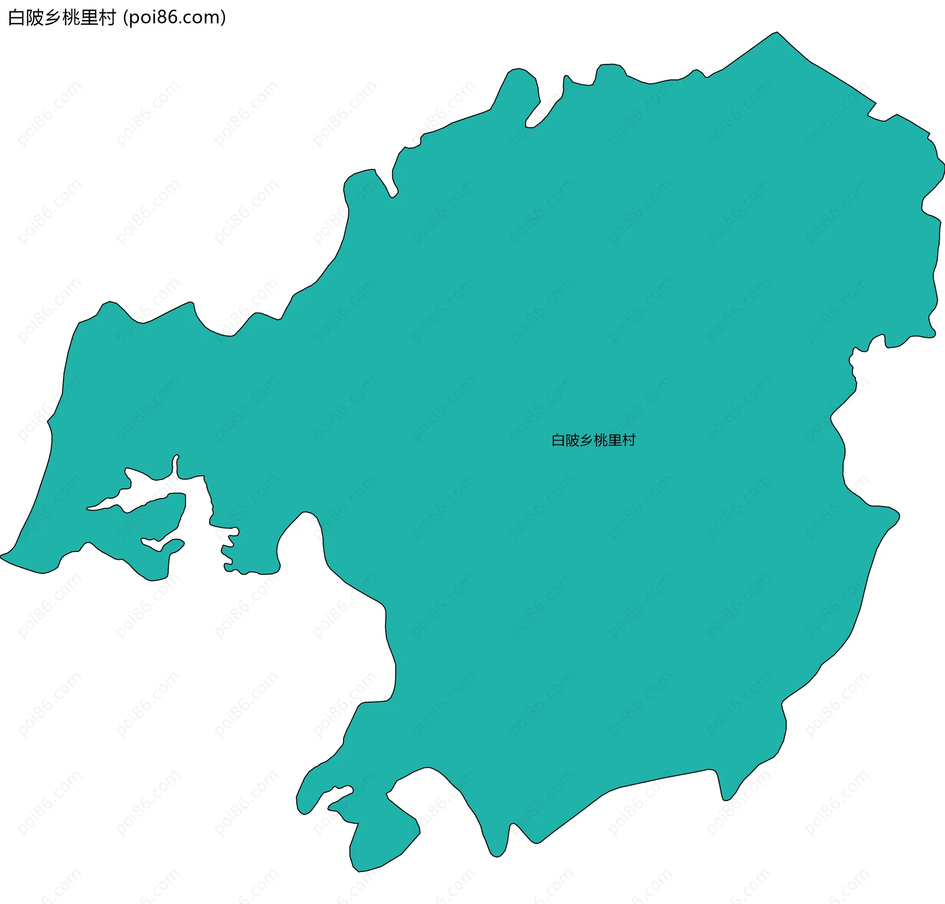 白陂乡桃里村边界地图