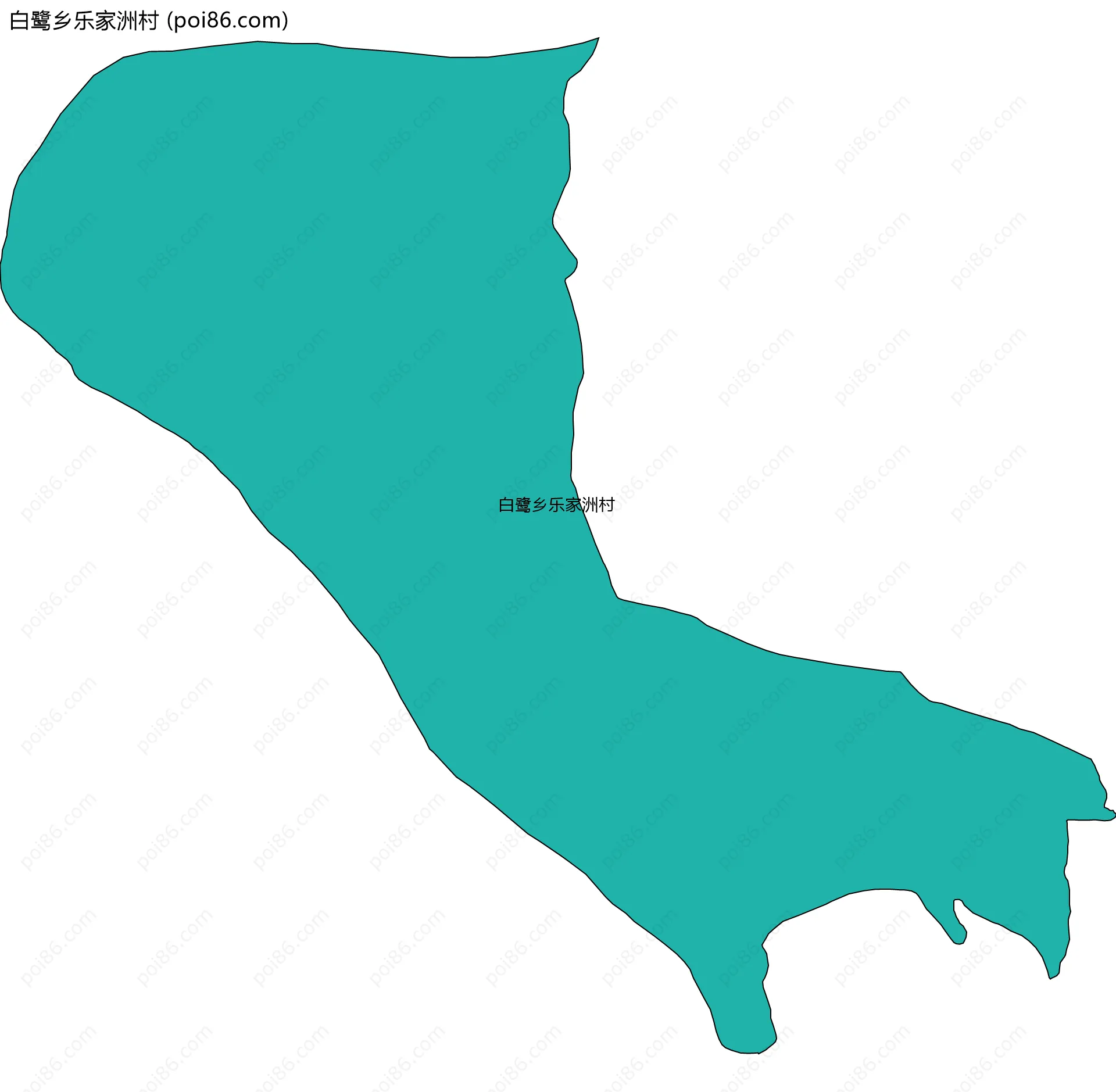 白鹭乡乐家洲村边界地图