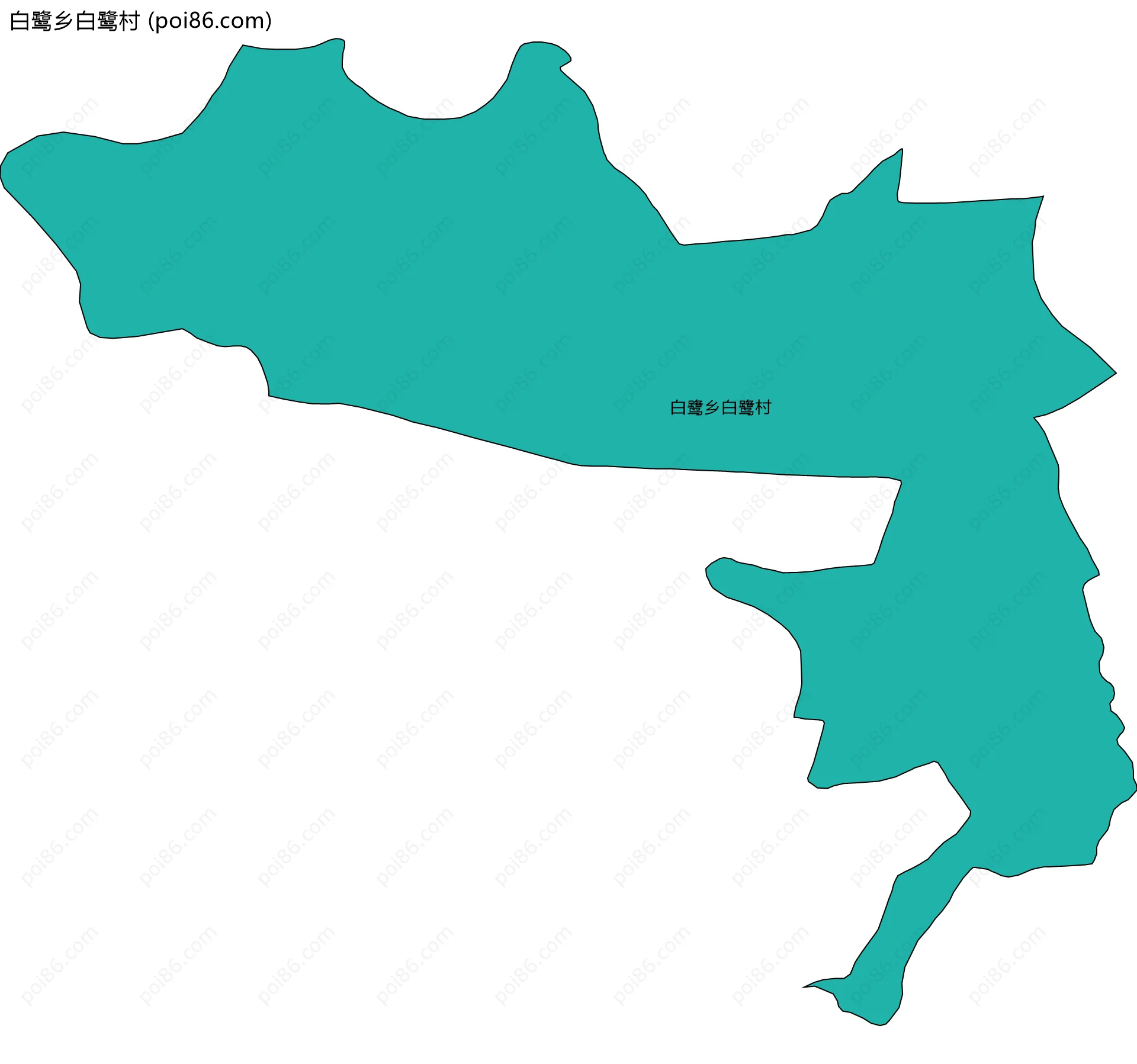 白鹭乡白鹭村边界地图
