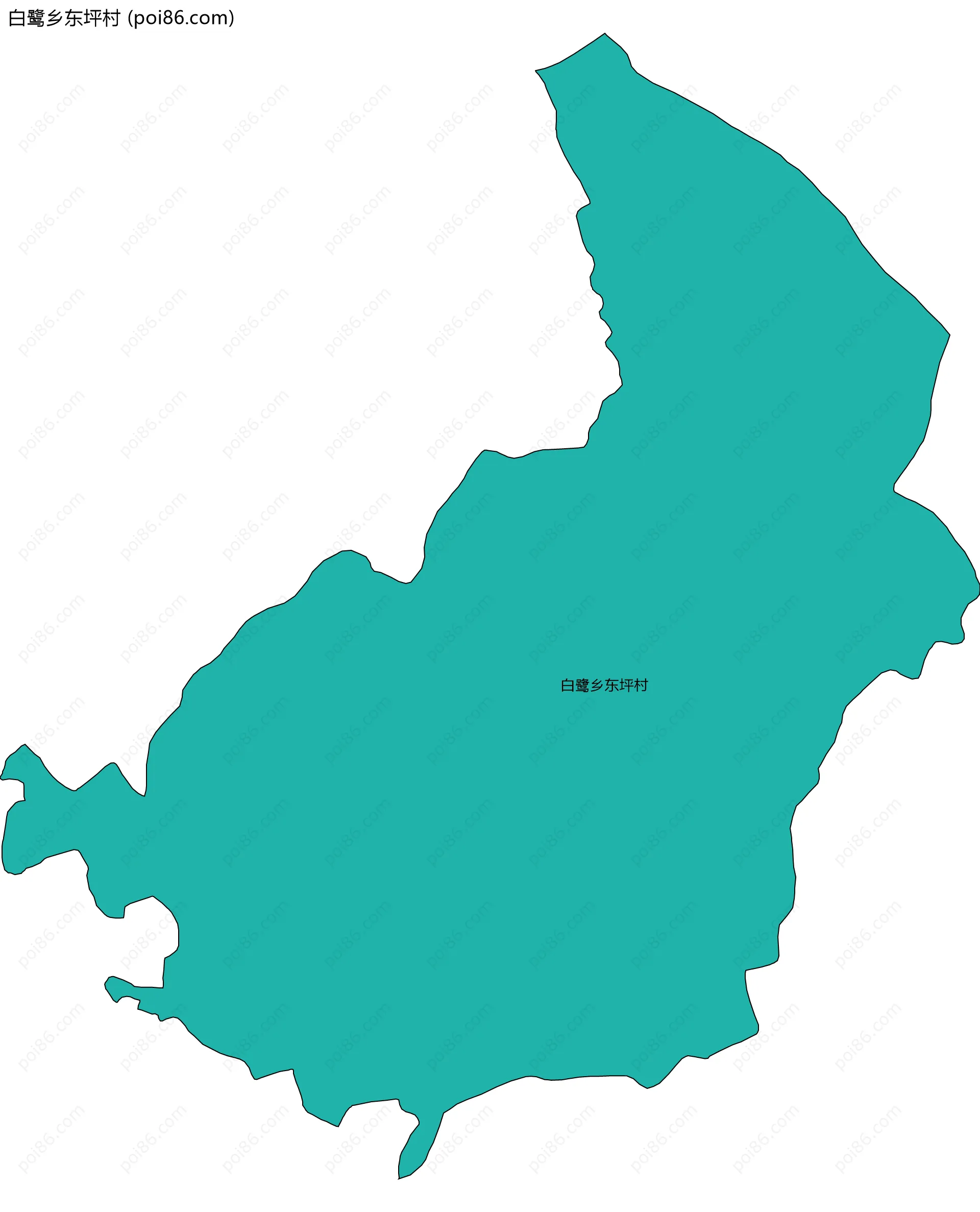 白鹭乡东坪村边界地图