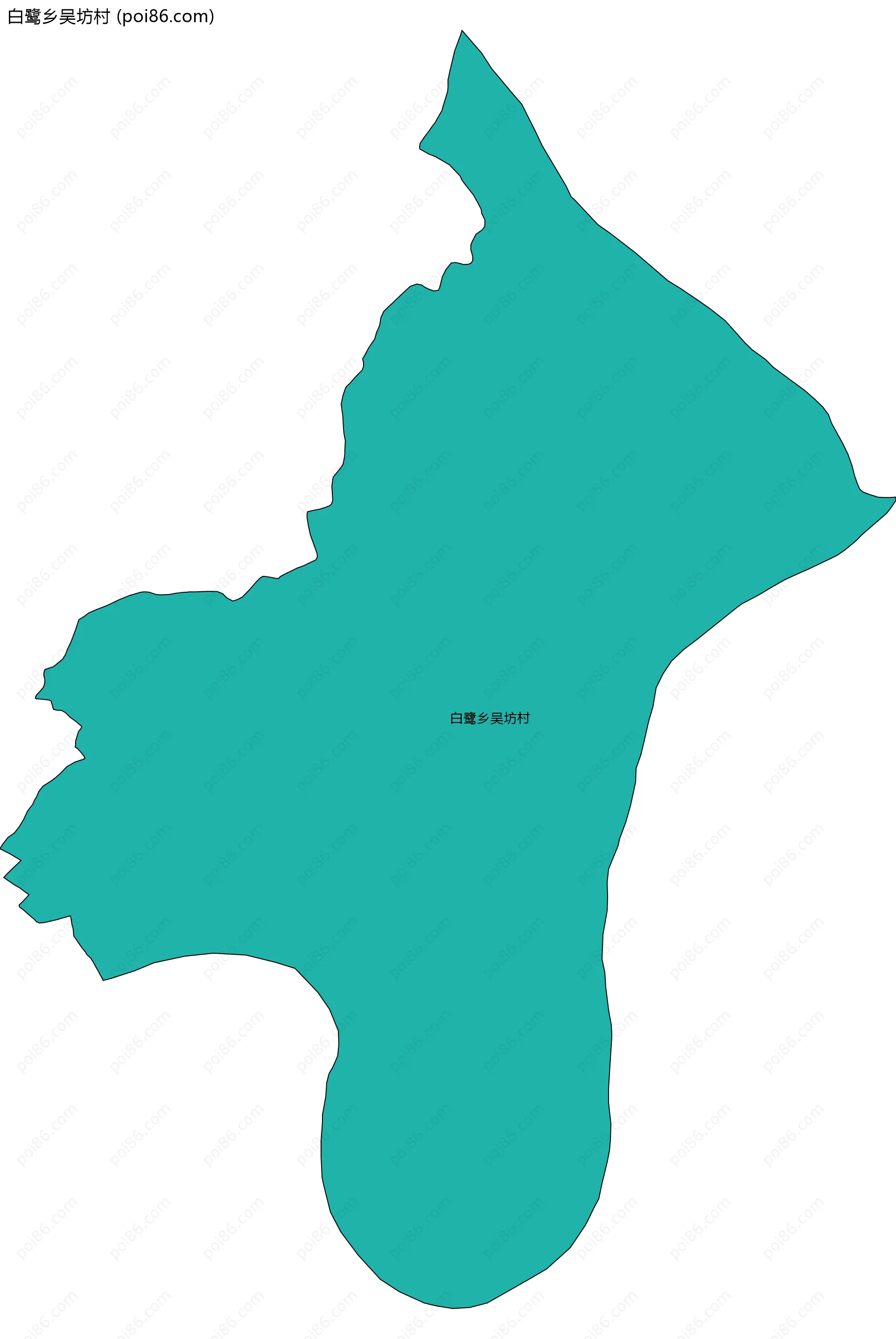 白鹭乡吴坊村边界地图