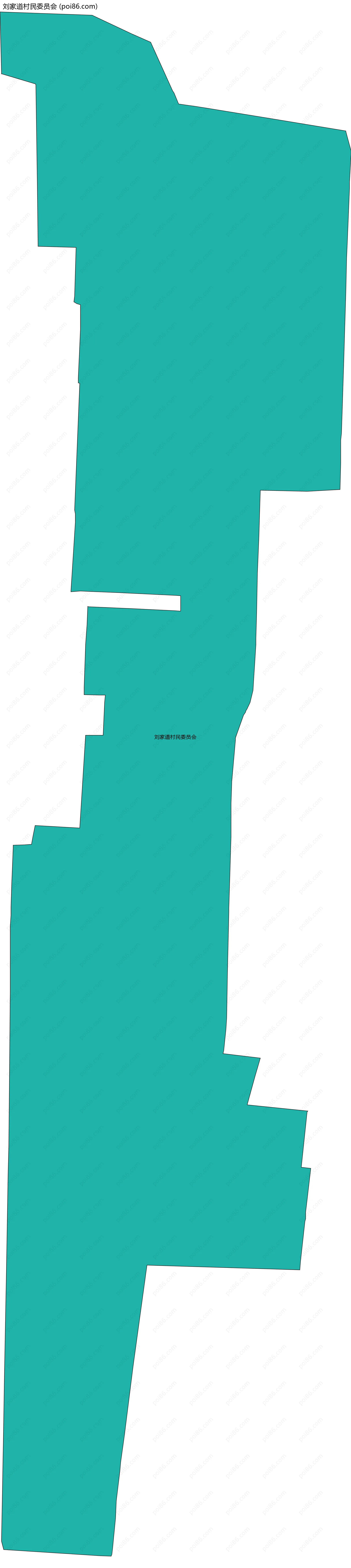刘家道村民委员会边界地图