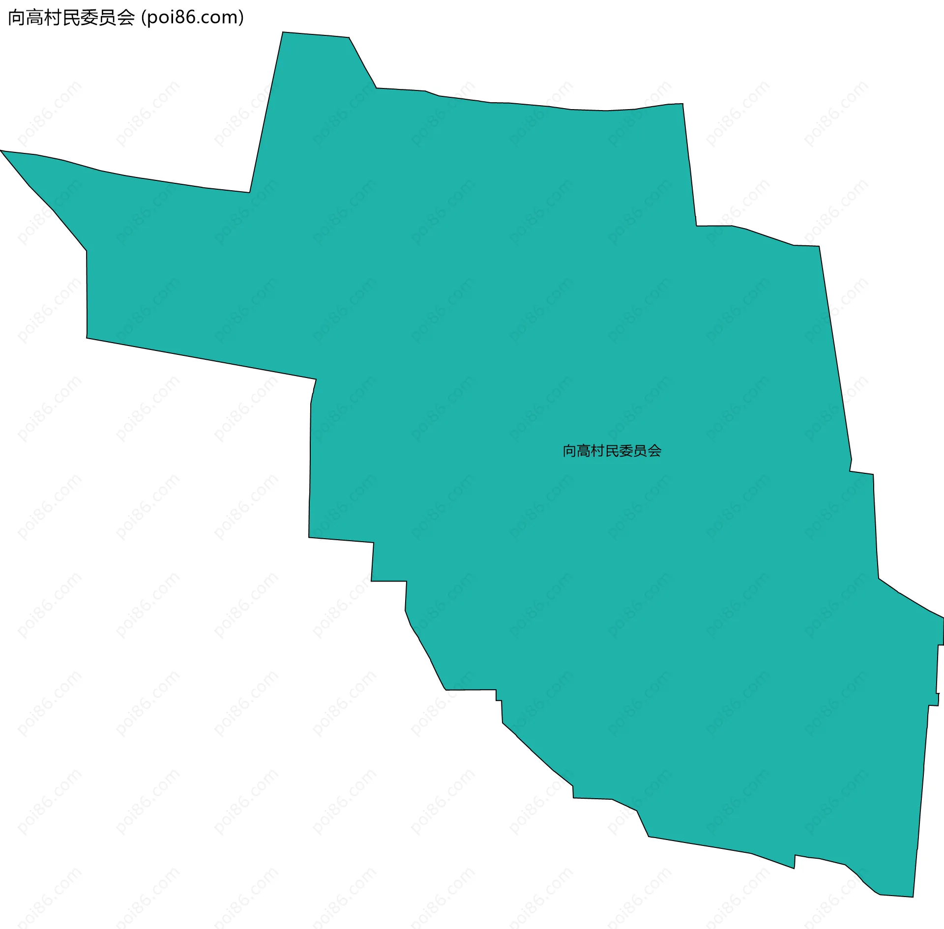 向高村民委员会边界地图