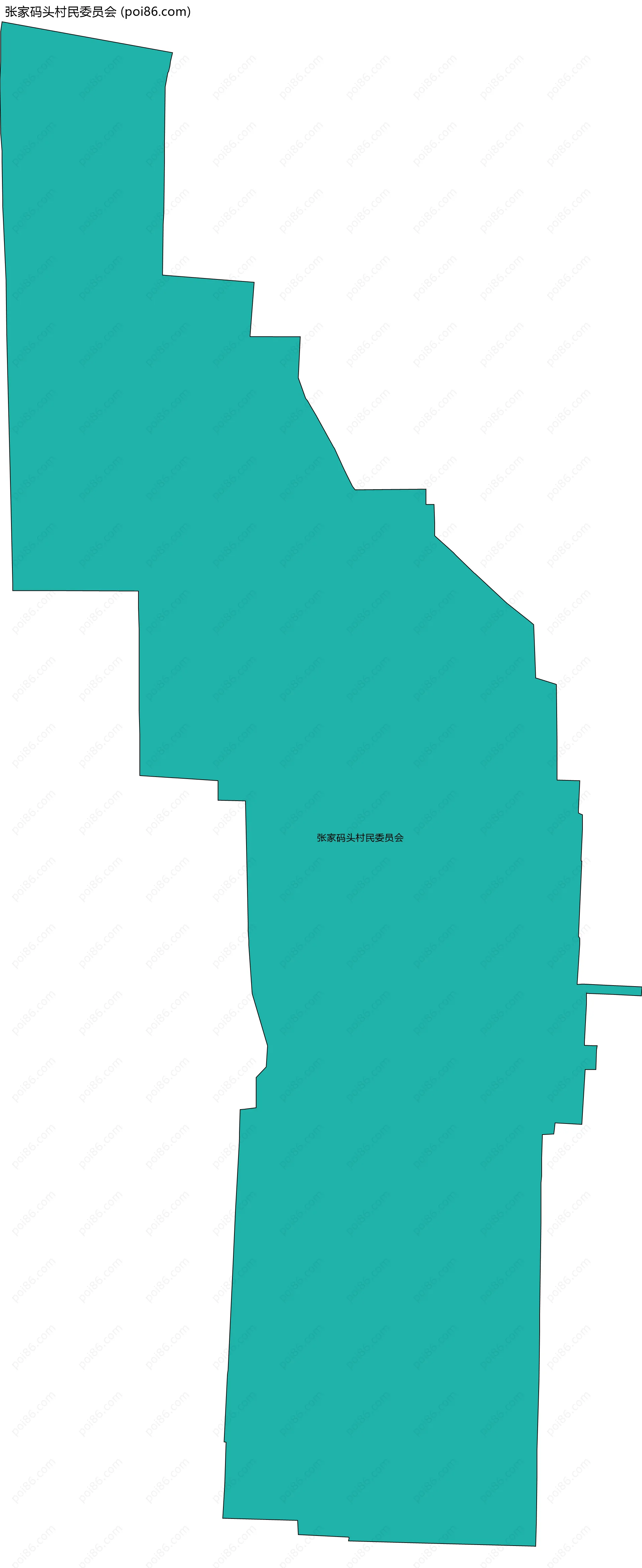 张家码头村民委员会边界地图