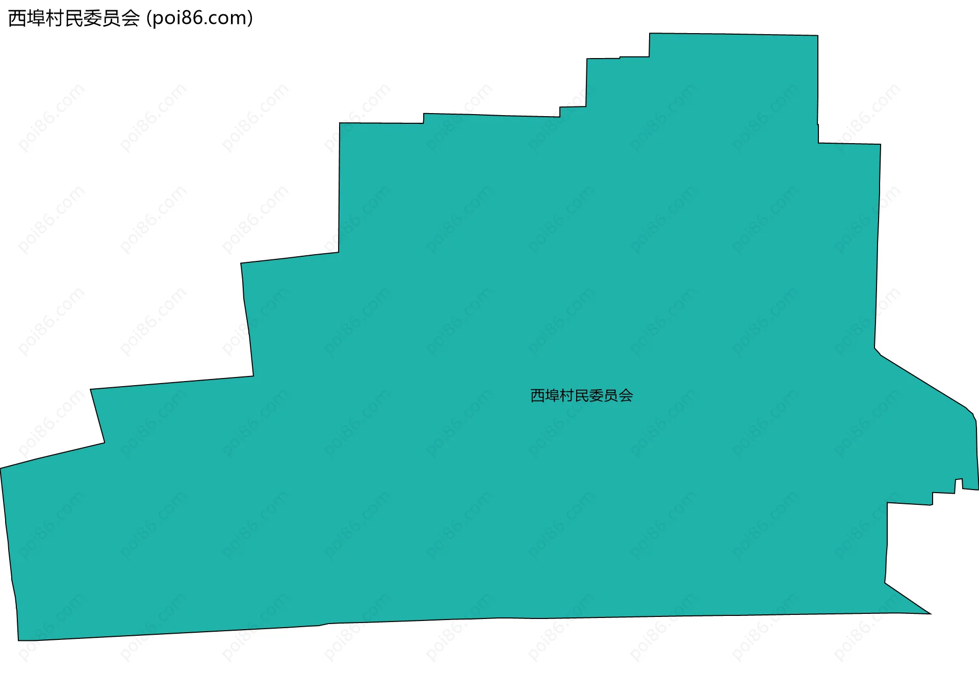 西埠村民委员会边界地图