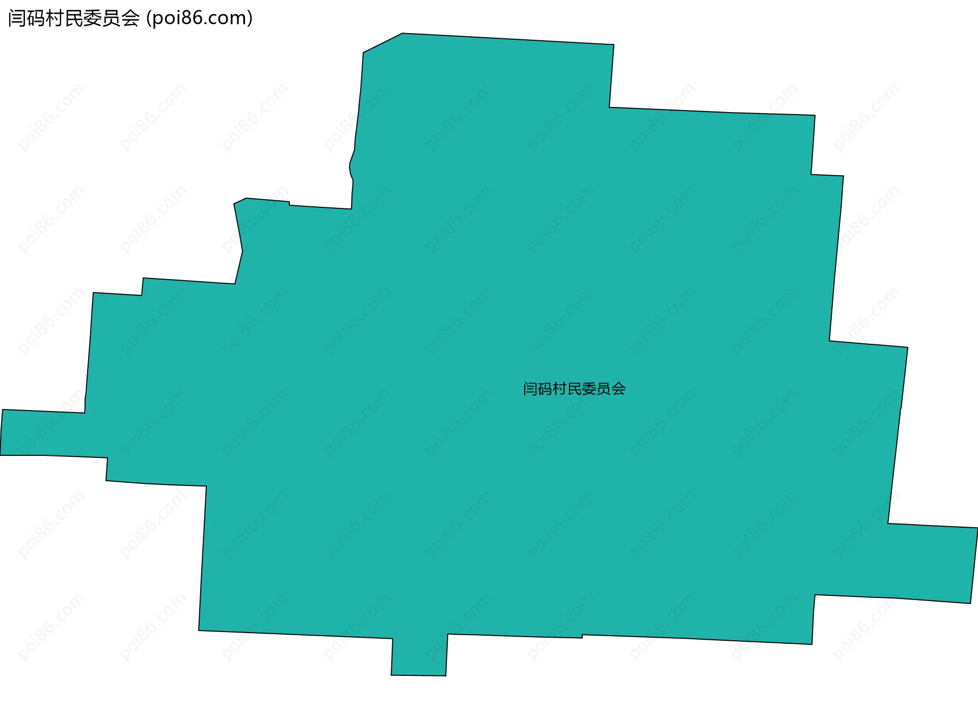 闫码村民委员会边界地图
